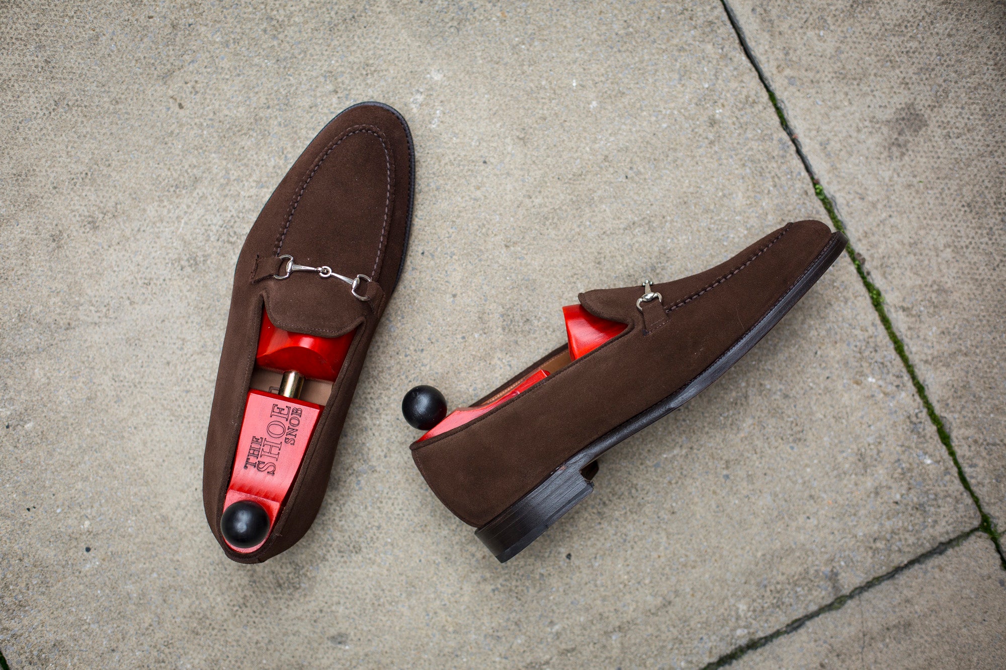 Pike - MTO - Dark Brown Suede - TMG Last - Single Leather Sole-Made To Order Horsebit Horse Bit Loafer-J.FitzPatrick Footwear