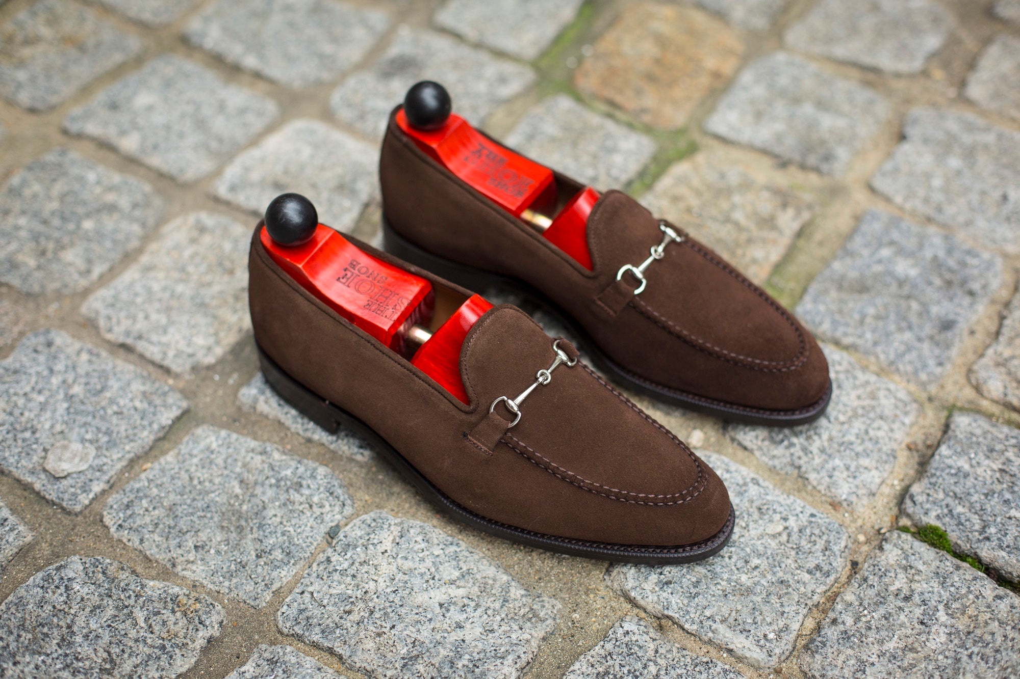 Pike - MTO - Dark Brown Suede - TMG Last - Single Leather Sole-Made To Order Horsebit Horse Bit Loafer-J.FitzPatrick Footwear