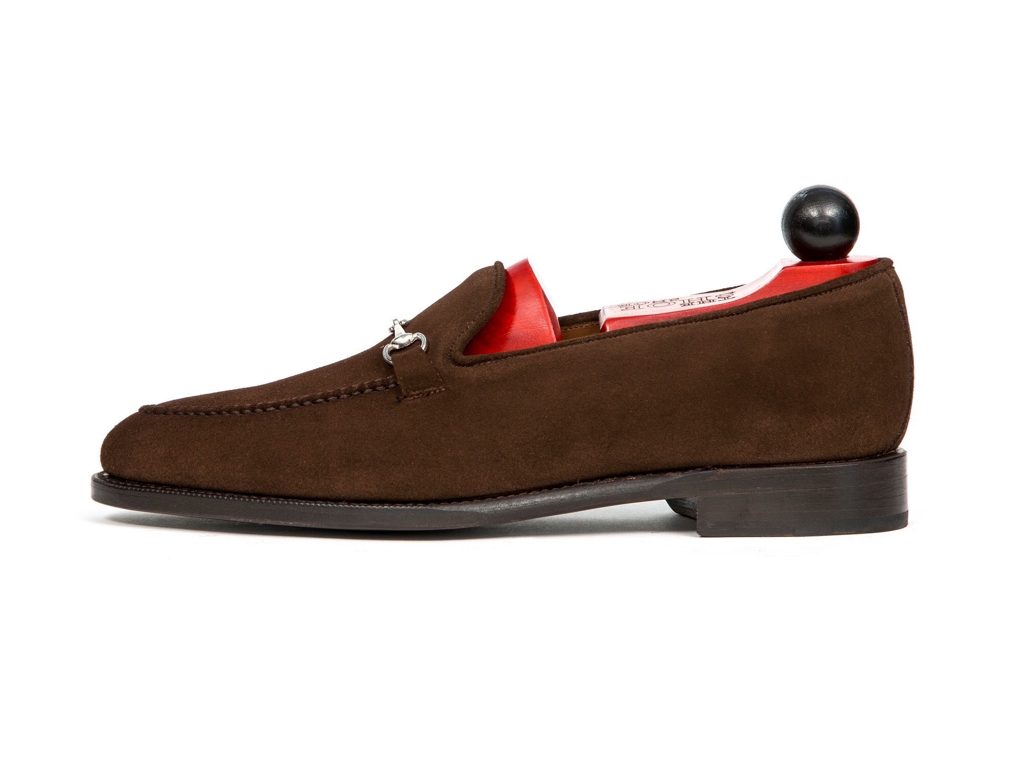 Pike - MTO - Dark Brown Suede - TMG Last - Single Leather Sole-Made To Order Horsebit Horse Bit Loafer-J.FitzPatrick Footwear