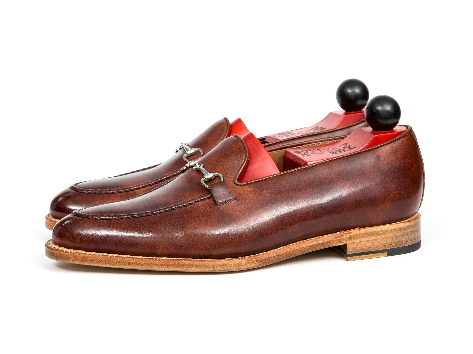 Pike - MTO - Gold Museum Calf - TMG Last - Natural Single Leather Sole-Made To Order Horsebit Horse Bit Loafer-J.FitzPatrick Footwear