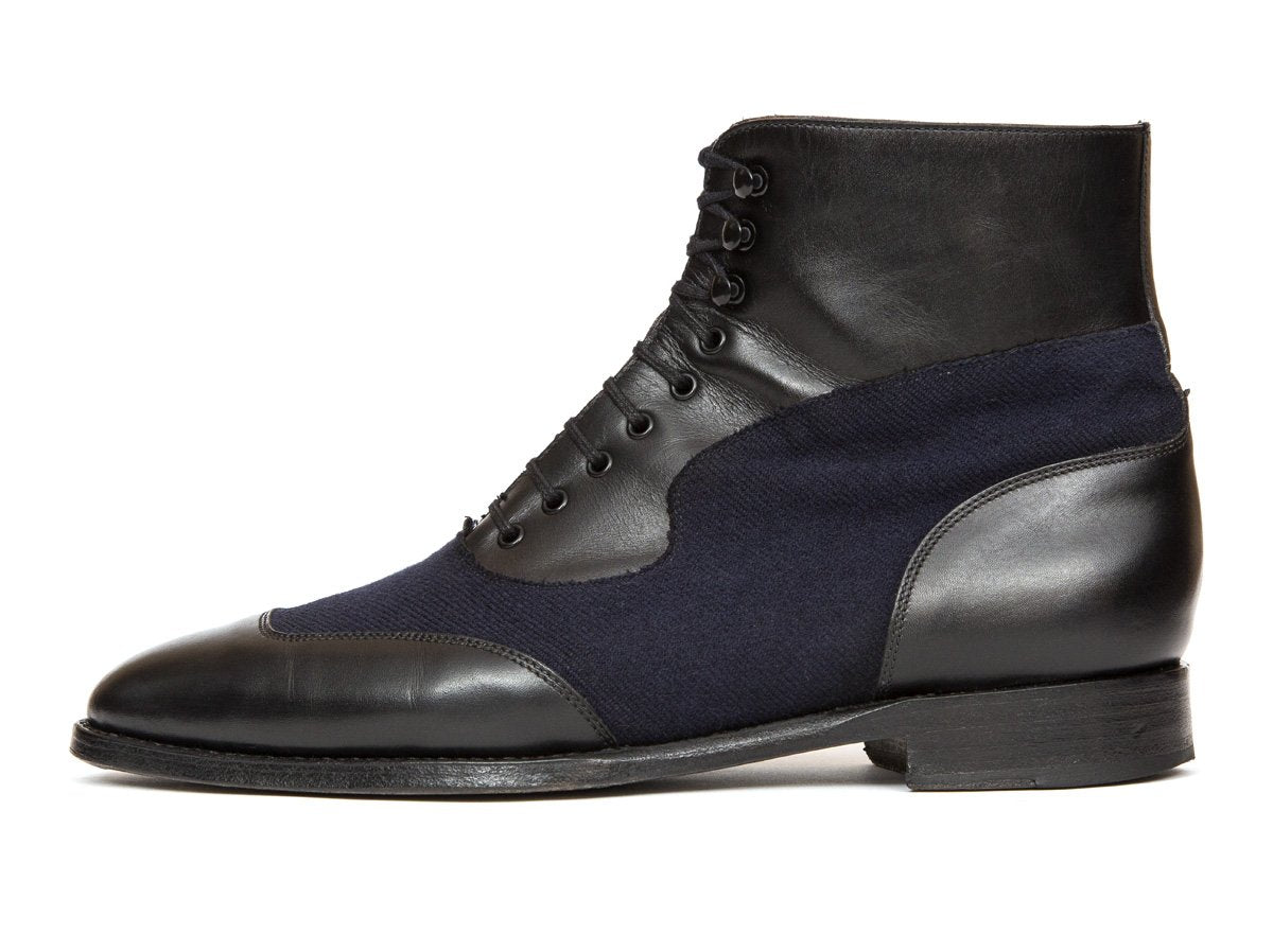 Pinehurst Redux - MTO - Black Calf / Navy Tukwila - TMG Last - Single Leather Sole-Made To Order Lace Laceup Balmoral Boot Brogue-J.FitzPatrick Footwear