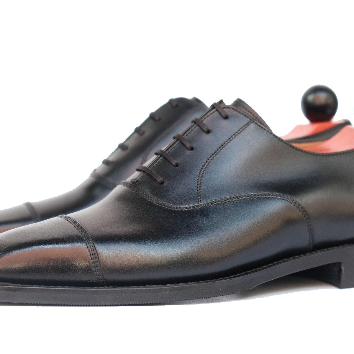 J FITZPATRICK TONY II DARK BROWN MUSEUM CALF LEATHER OXFORDS BNWT IN BOX 8US J.FitzPatrick S/S main image 4