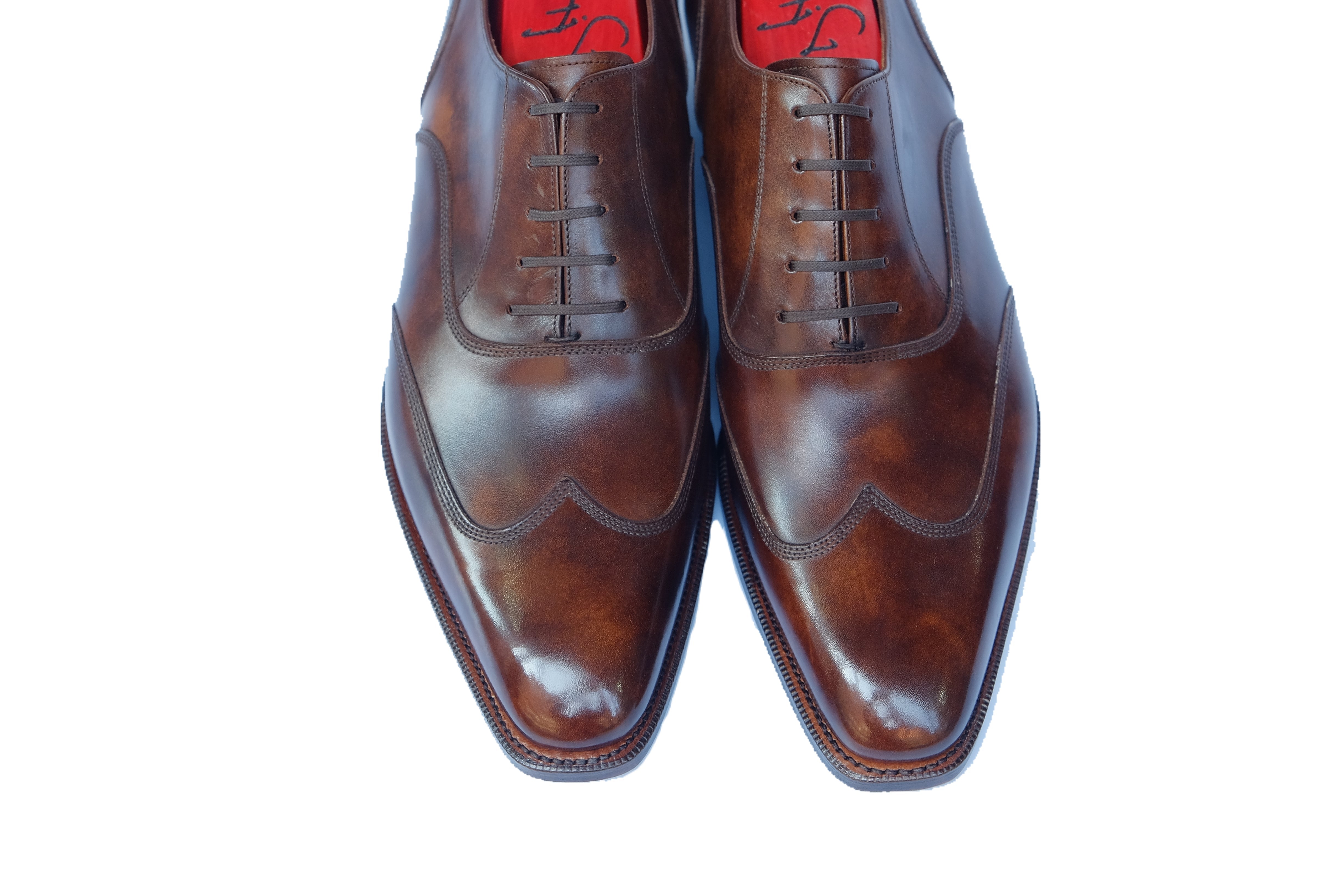 Pullman - MTO - Copper Museum Calf - LPB Last - Single Leather Sole-Made To Order Austerity Brogue Oxfords-J.FitzPatrick Footwear