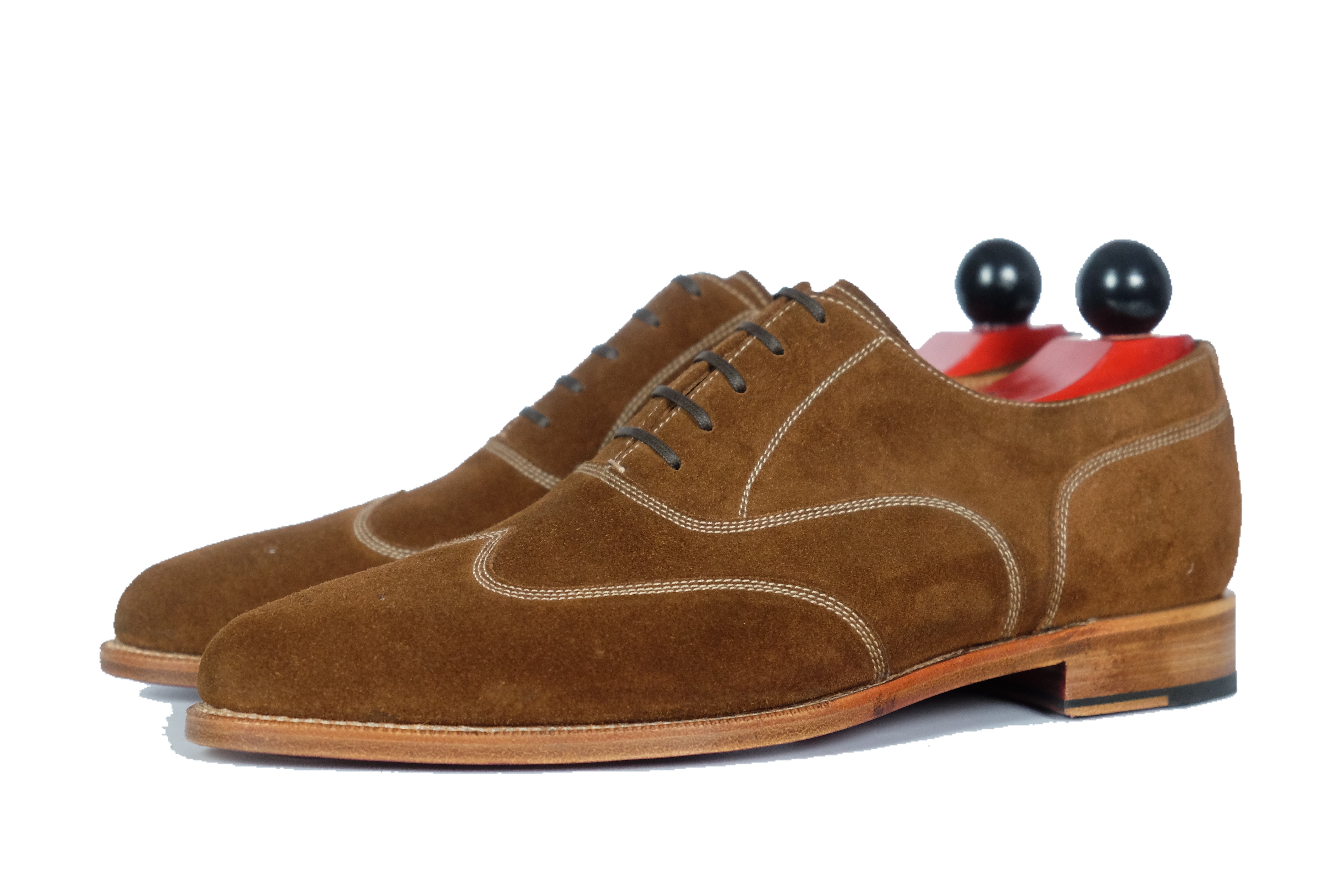 Pullman - MTO - Snuff Suede - JKF Last - Single Leather Sole-Made To Order Austerity Brogue Oxfords-J.FitzPatrick Footwear