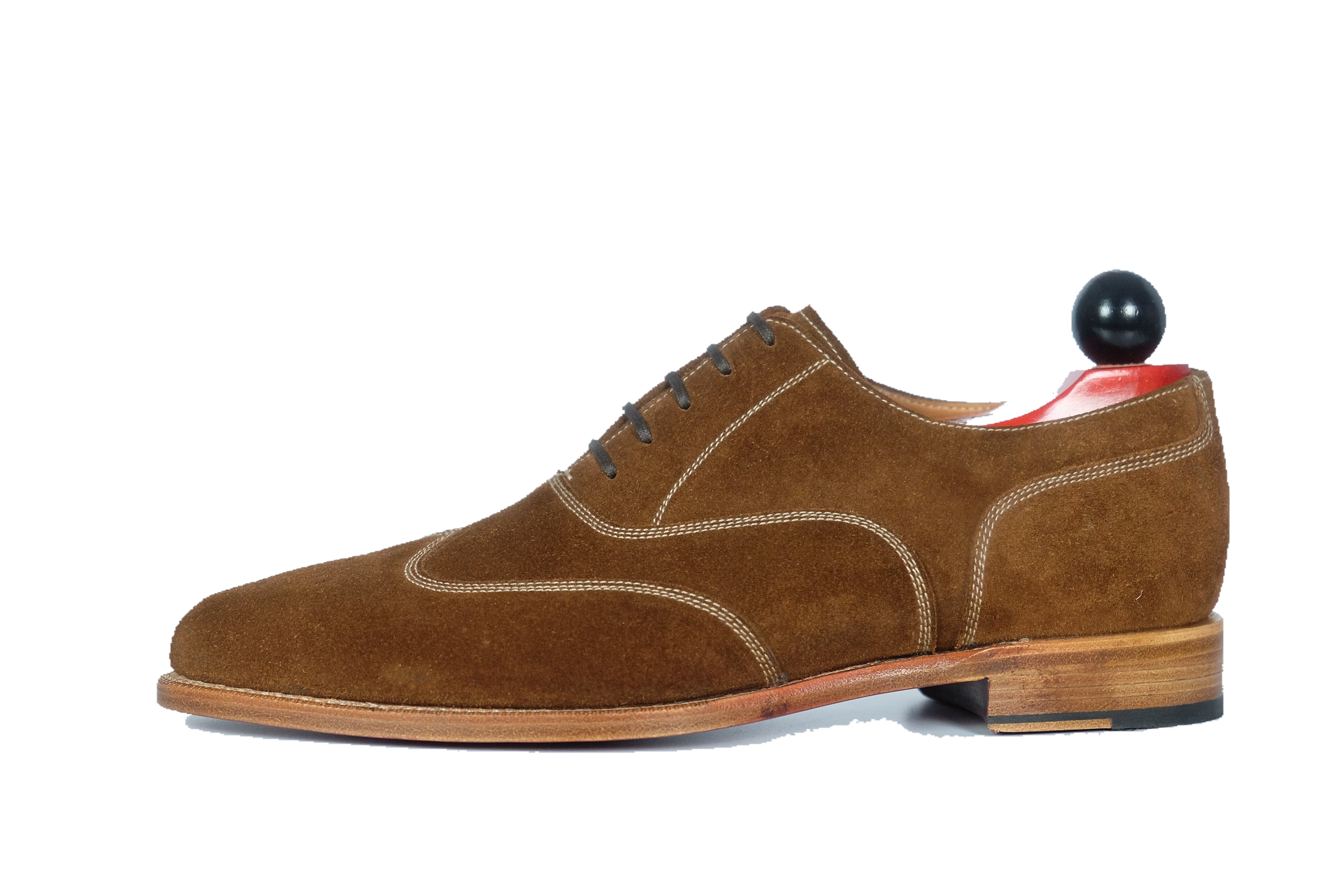 Pullman - MTO - Snuff Suede - JKF Last - Single Leather Sole-Made To Order Austerity Brogue Oxfords-J.FitzPatrick Footwear