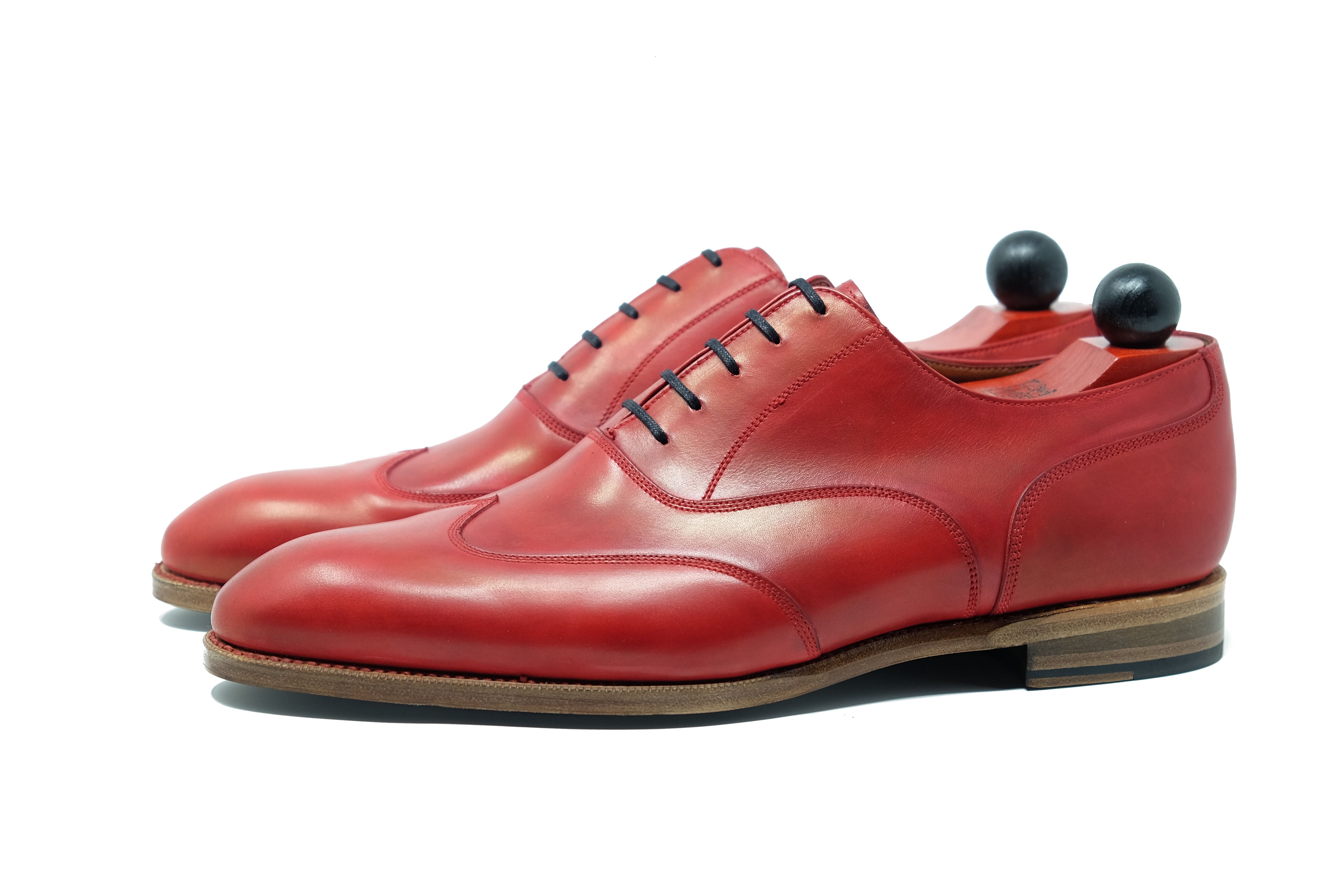 Pullman - MTO - Unfinished Red Calf - NGT Last - Natural Single Leather Sole-Made To Order Austerity Brogue Oxfords-J.FitzPatrick Footwear