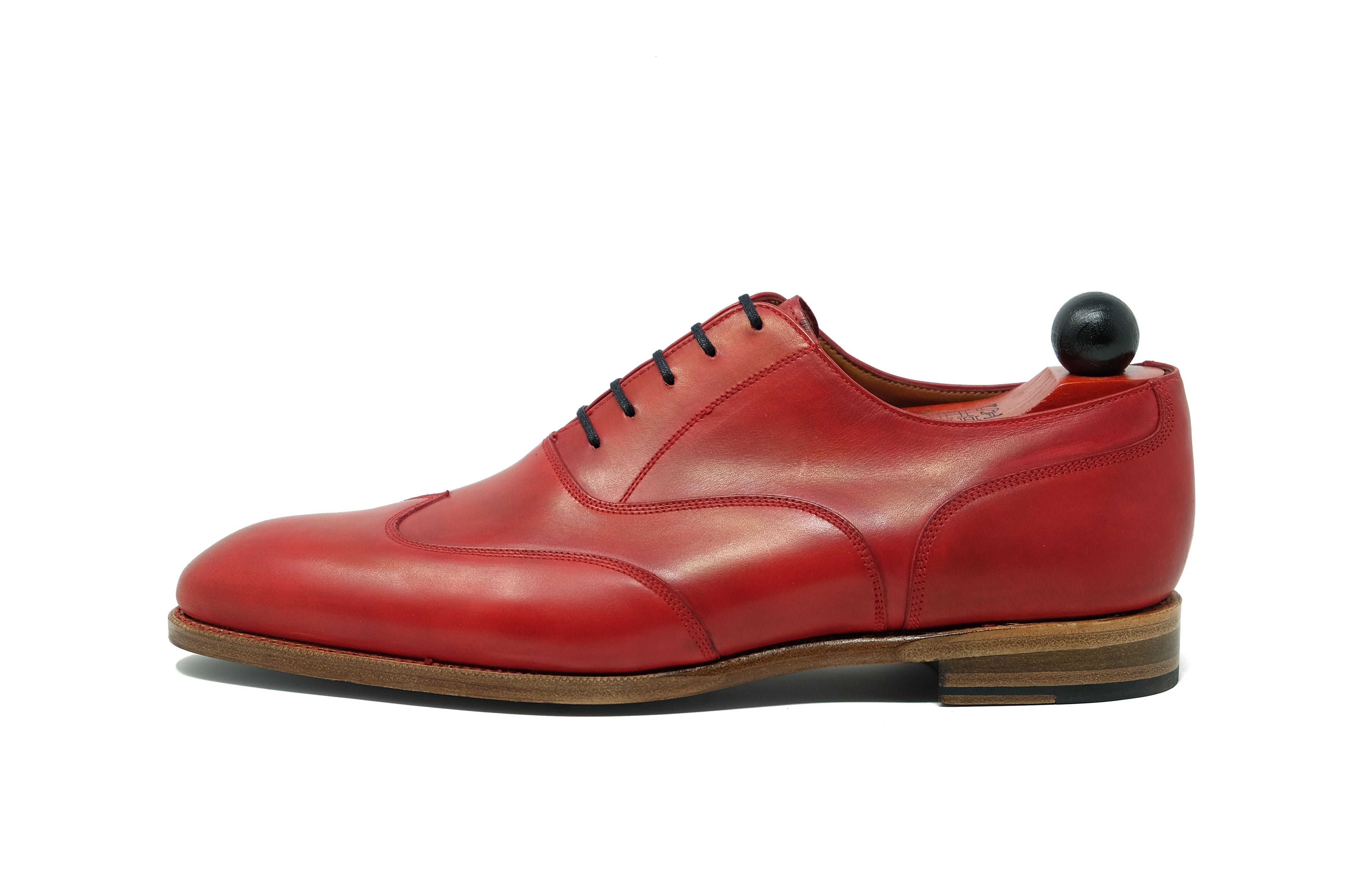 Pullman - MTO - Unfinished Red Calf - NGT Last - Natural Single Leather Sole-Made To Order Austerity Brogue Oxfords-J.FitzPatrick Footwear