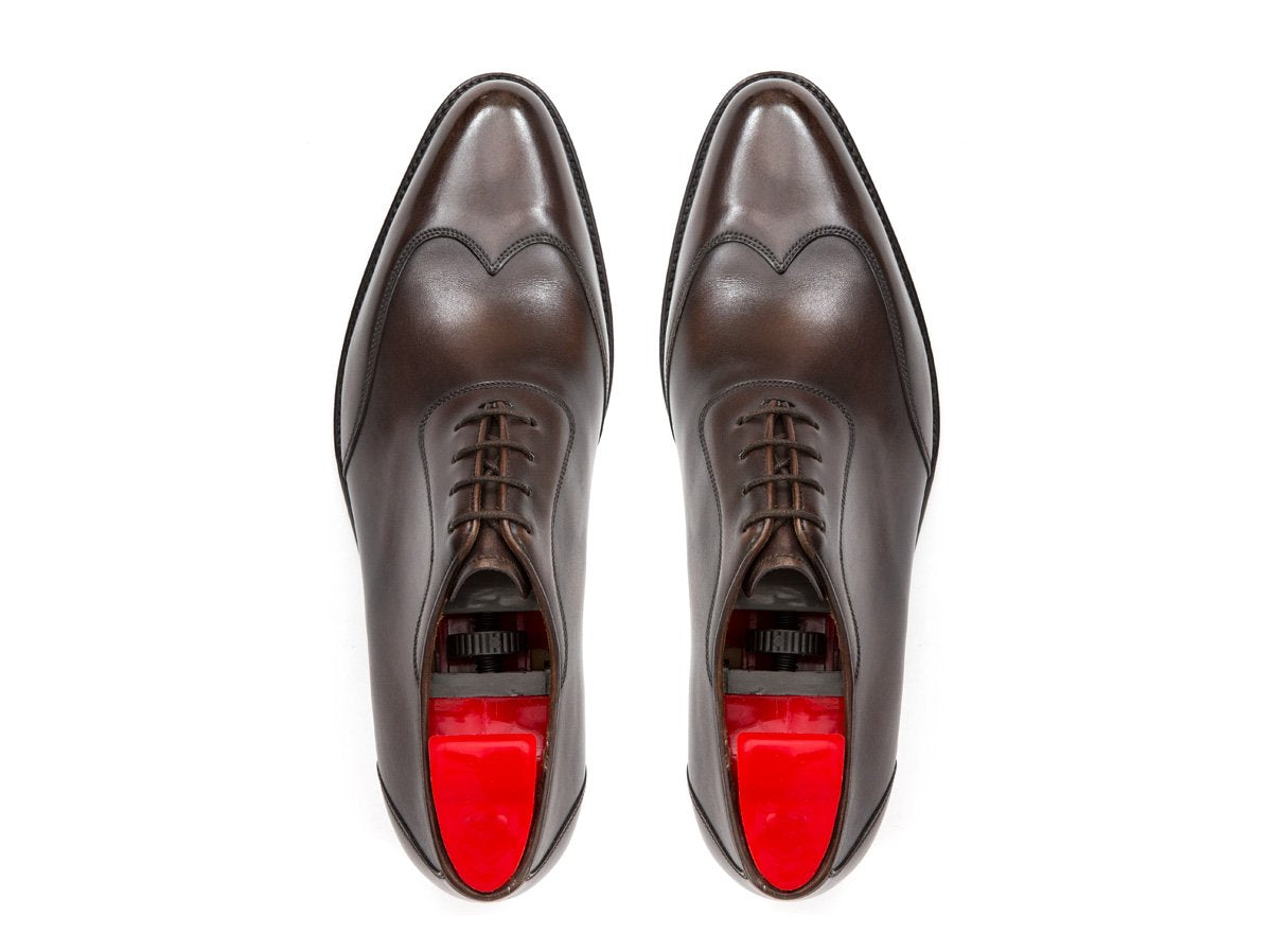 Rainier - MTO - Antique Brown Calf - JKF Last - Single Leather Sole-Made To Order Austerity Brogue Adelaide Oxfords-J.FitzPatrick Footwear
