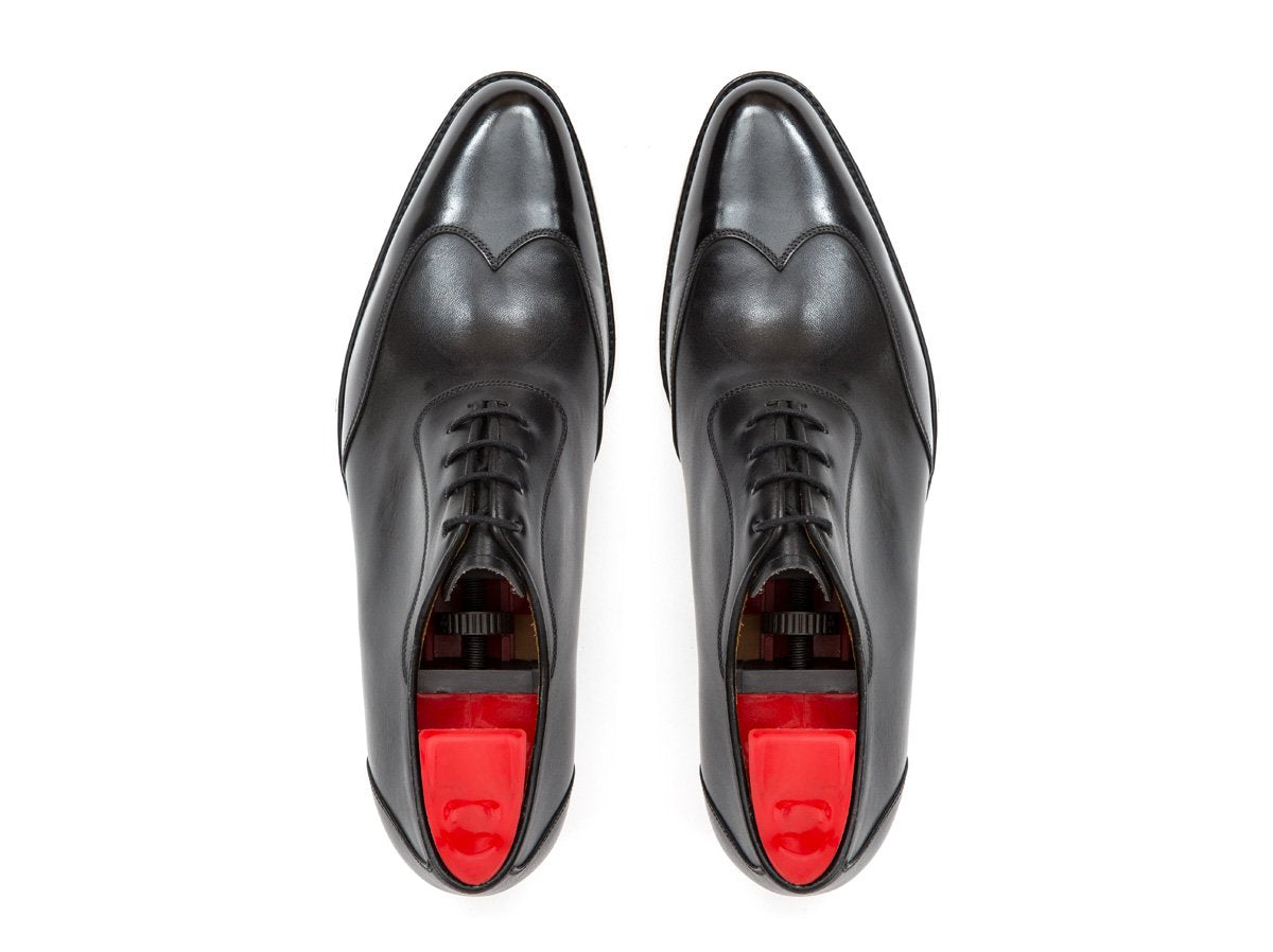 Rainier - MTO - Black Calf - JKF Last - Single Leather Sole-Made To Order Austerity Brogue Adelaide Oxfords-J.FitzPatrick Footwear