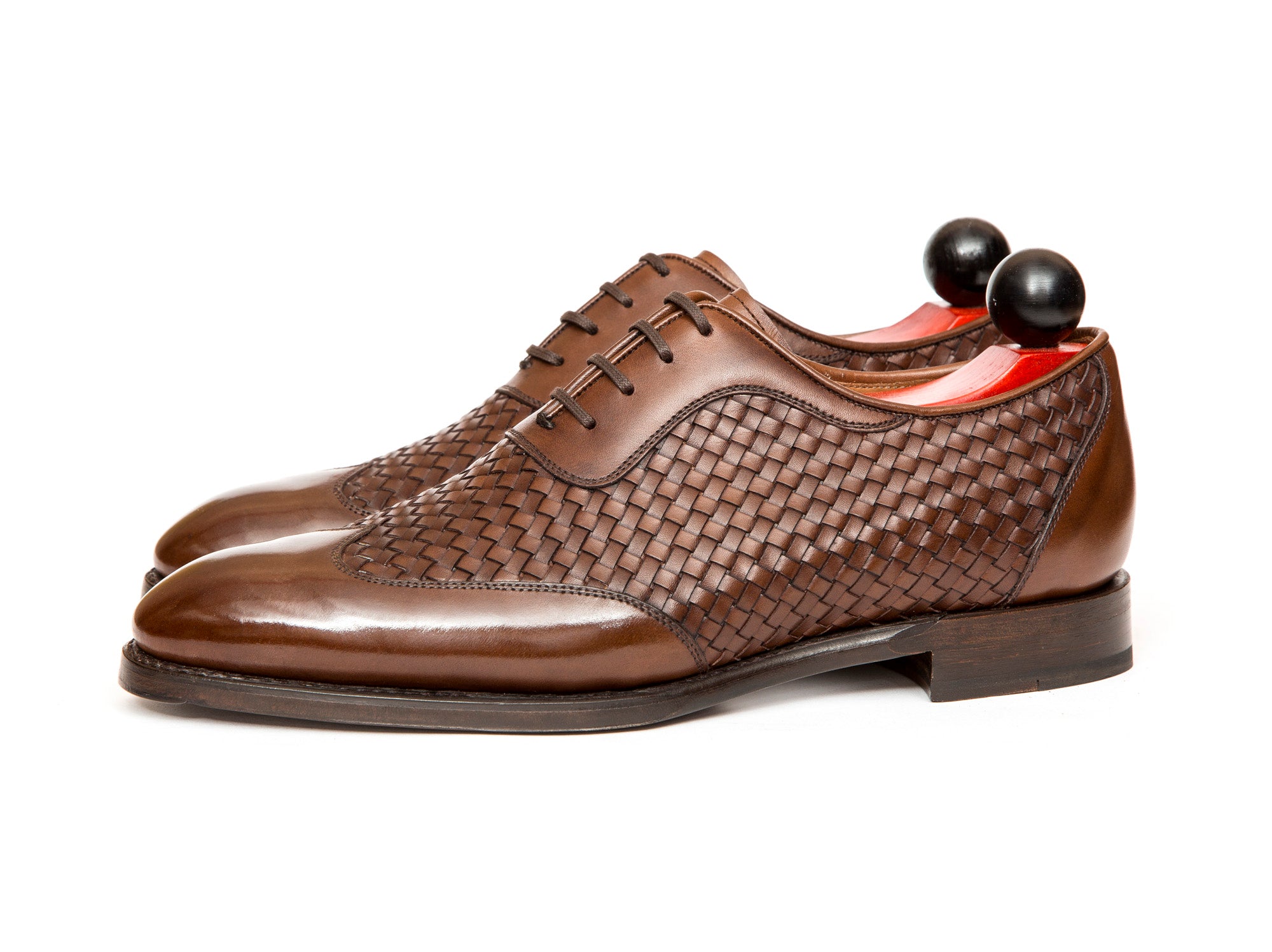 Rainier - MTO - Braided Mocha Calf - NGT Last - Single Leather Sole-Made To Order Austerity Brogue Adelaide Oxfords-J.FitzPatrick Footwear