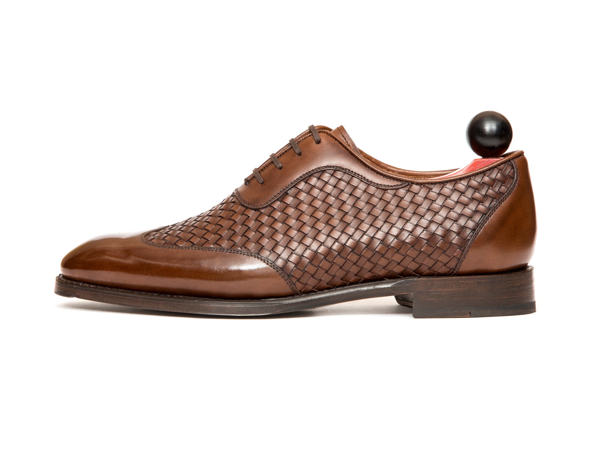 Rainier - MTO - Braided Mocha Calf - NGT Last - Single Leather Sole-Made To Order Austerity Brogue Adelaide Oxfords-J.FitzPatrick Footwear