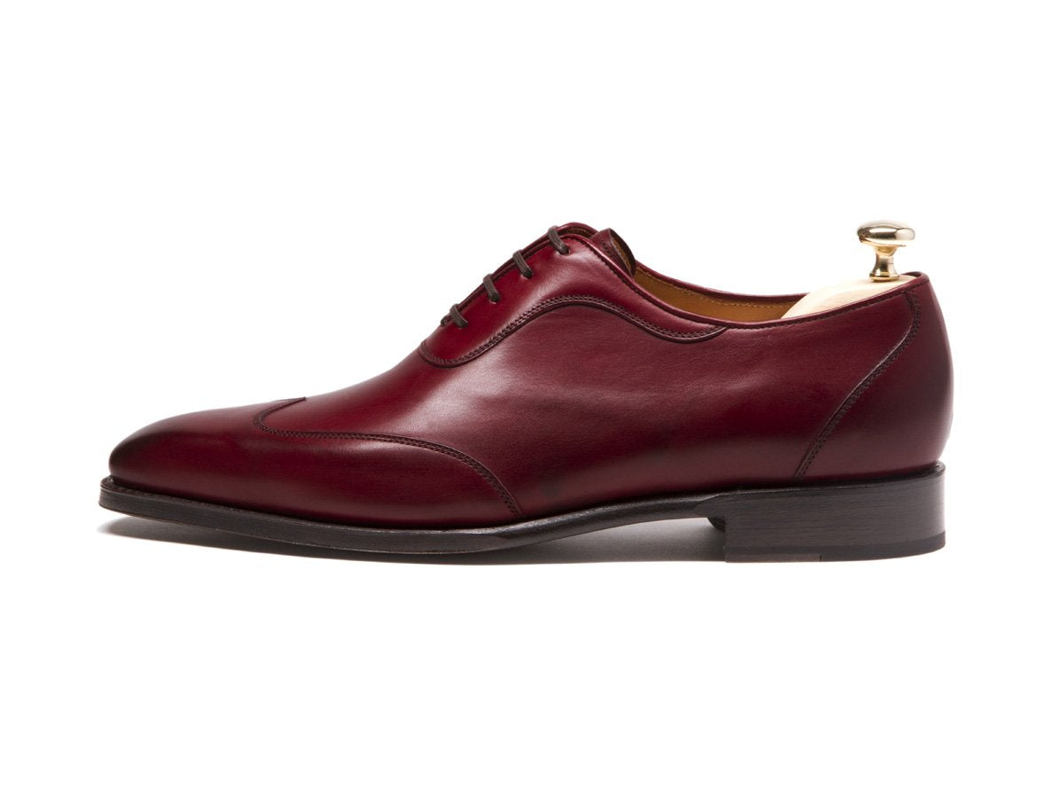Rainier - MTO - Burgundy Calf - MGF Last - Single Leather Sole-Made To Order Austerity Brogue Adelaide Oxfords-J.FitzPatrick Footwear