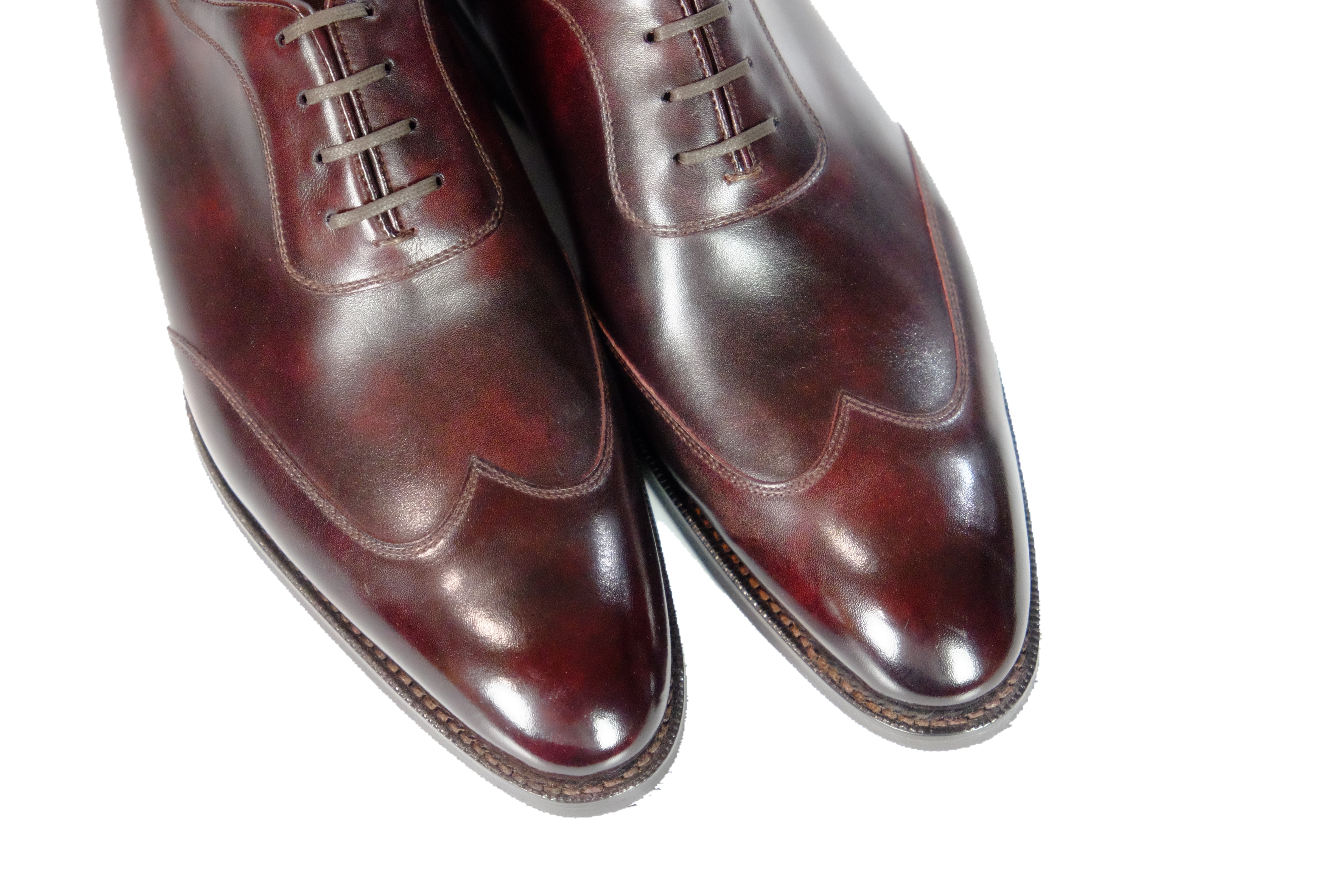 Rainier - MTO - Plum Museum Calf - NGT Last - City Rubber Sole-Made To Order Austerity Brogue Adelaide Oxfords-J.FitzPatrick Footwear