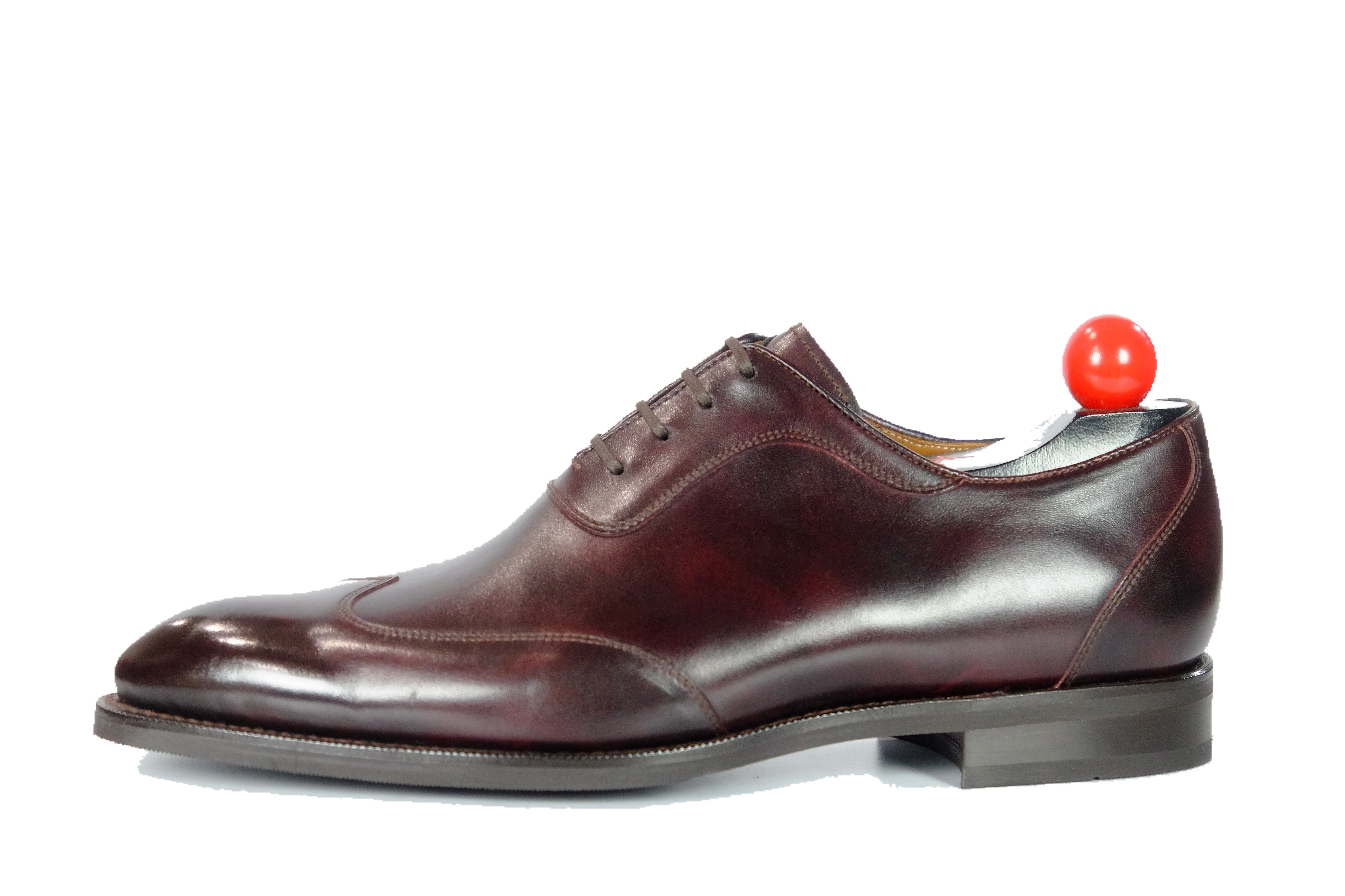 Rainier - MTO - Plum Museum Calf - NGT Last - City Rubber Sole-Made To Order Austerity Brogue Adelaide Oxfords-J.FitzPatrick Footwear