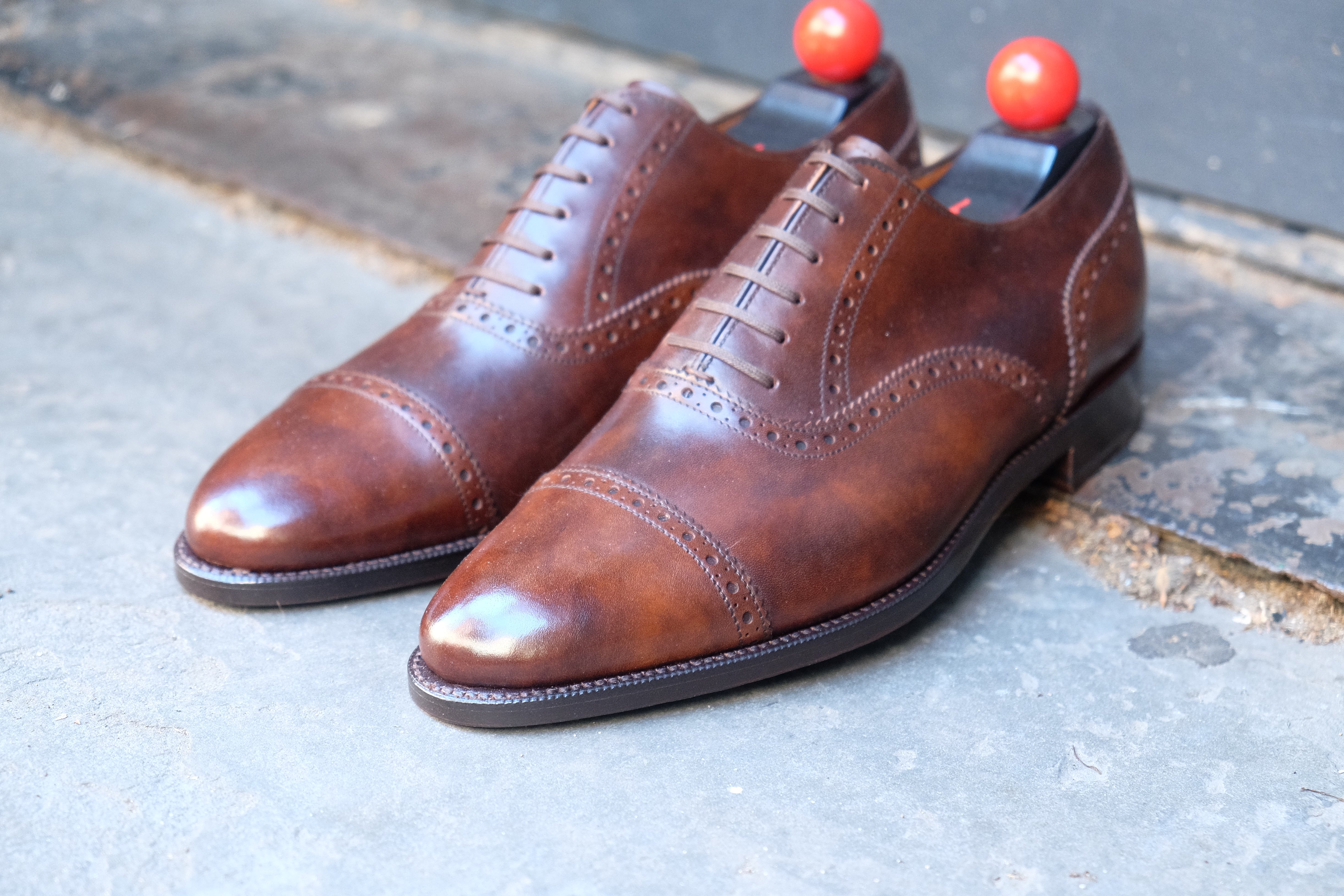 Redmond - MTO - Copper Museum Calf - TMG Last - Single Leather Sole-Made To Order Captoe Cap Toe Brogue Oxfords-J.FitzPatrick Footwear