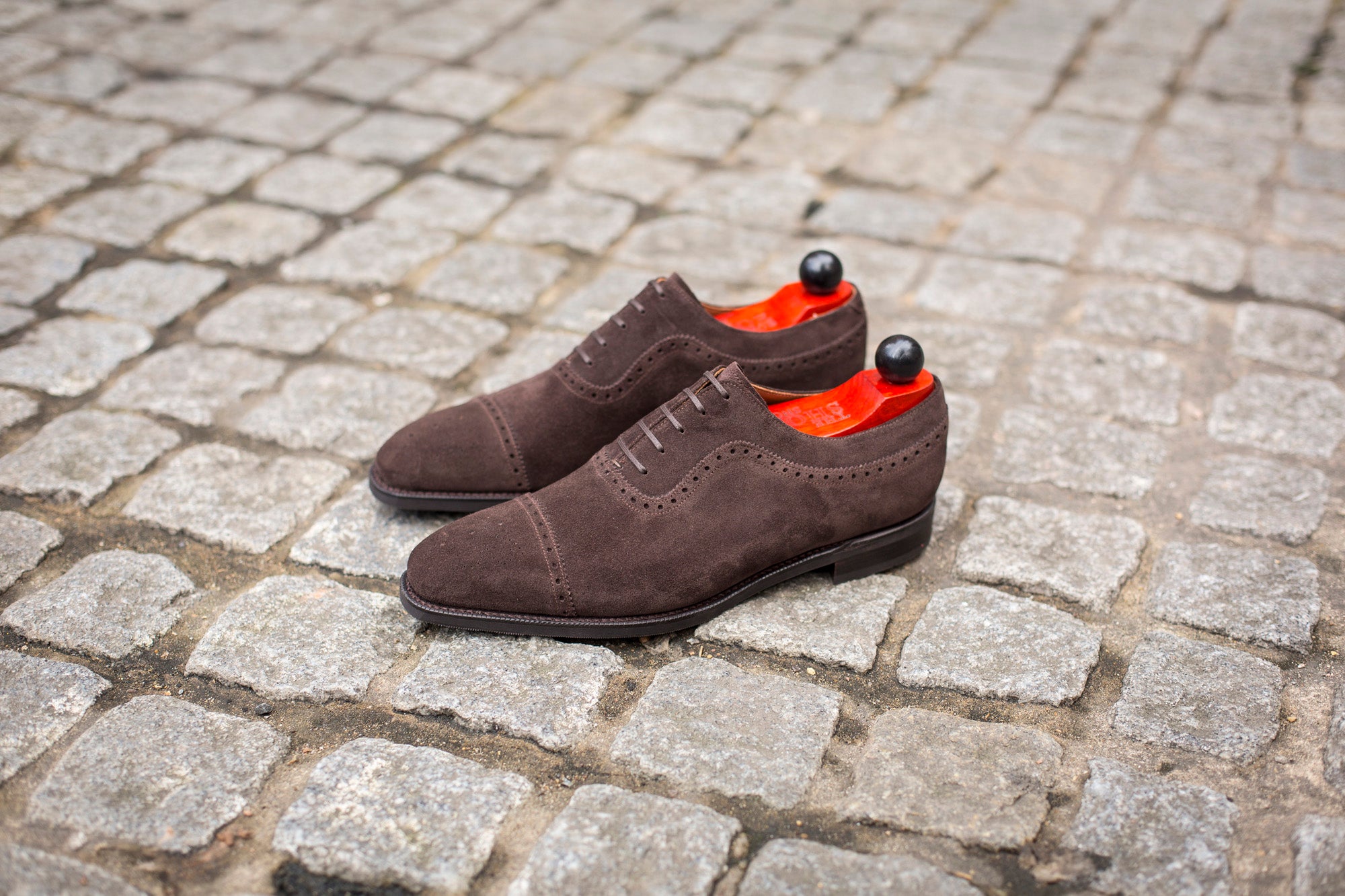 Riviera - MTO - Bitter Chocolate Suede - MGF Last - City Rubber Sole-Made To Order Captoe Cap Toe Brogue Medallion Adelaide Oxfords-J.FitzPatrick Footwear