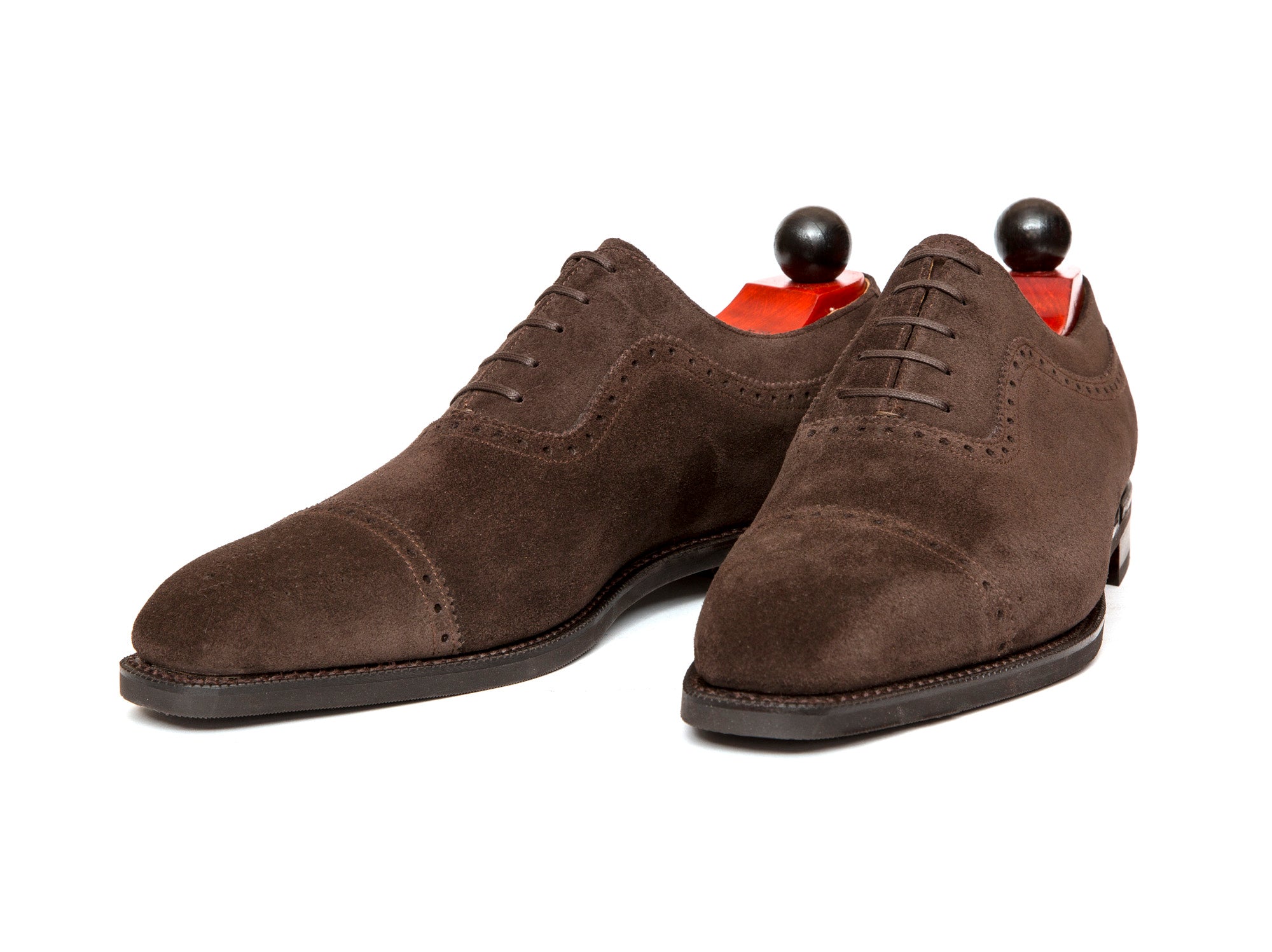 Riviera - MTO - Bitter Chocolate Suede - MGF Last - City Rubber Sole-Made To Order Captoe Cap Toe Brogue Medallion Adelaide Oxfords-J.FitzPatrick Footwear