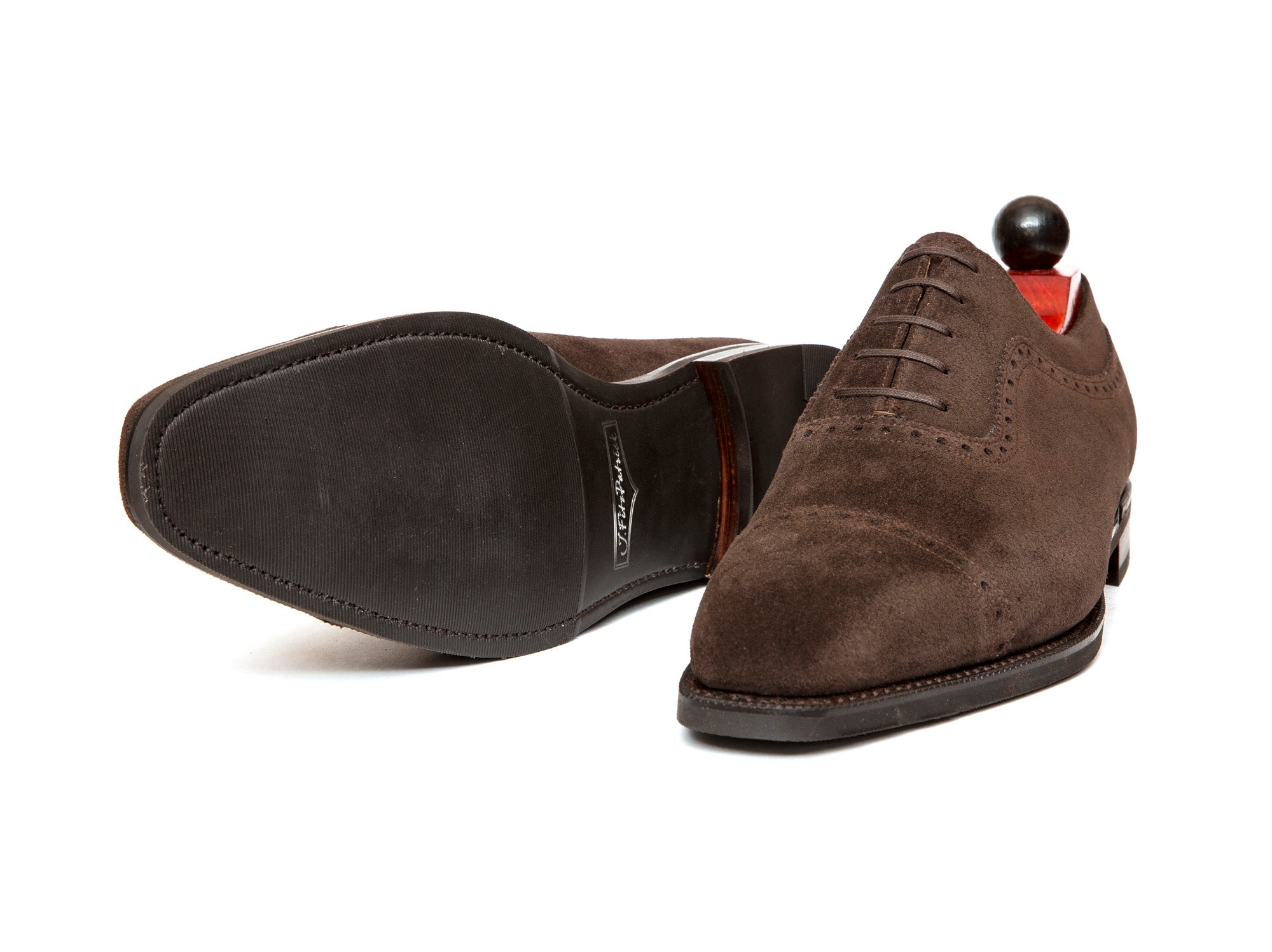 Riviera - MTO - Bitter Chocolate Suede - MGF Last - City Rubber Sole-Made To Order Captoe Cap Toe Brogue Medallion Adelaide Oxfords-J.FitzPatrick Footwear