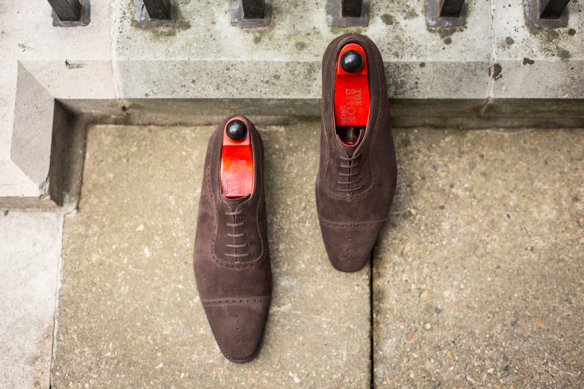Riviera - MTO - Bitter Chocolate Suede - MGF Last - City Rubber Sole-Made To Order Captoe Cap Toe Brogue Medallion Adelaide Oxfords-J.FitzPatrick Footwear