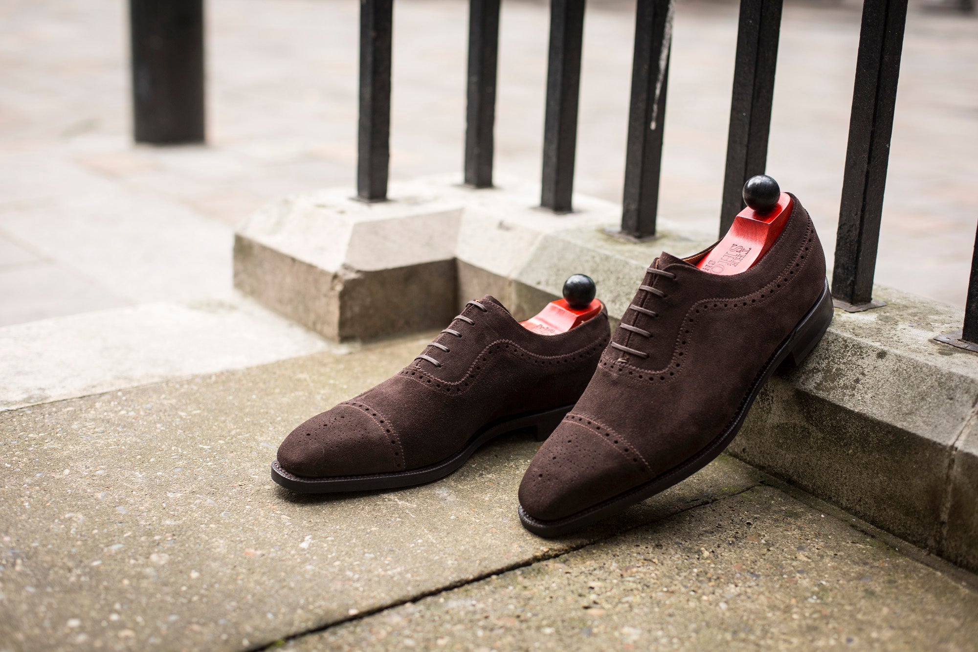 Riviera - MTO - Bitter Chocolate Suede - MGF Last - City Rubber Sole-Made To Order Captoe Cap Toe Brogue Medallion Adelaide Oxfords-J.FitzPatrick Footwear