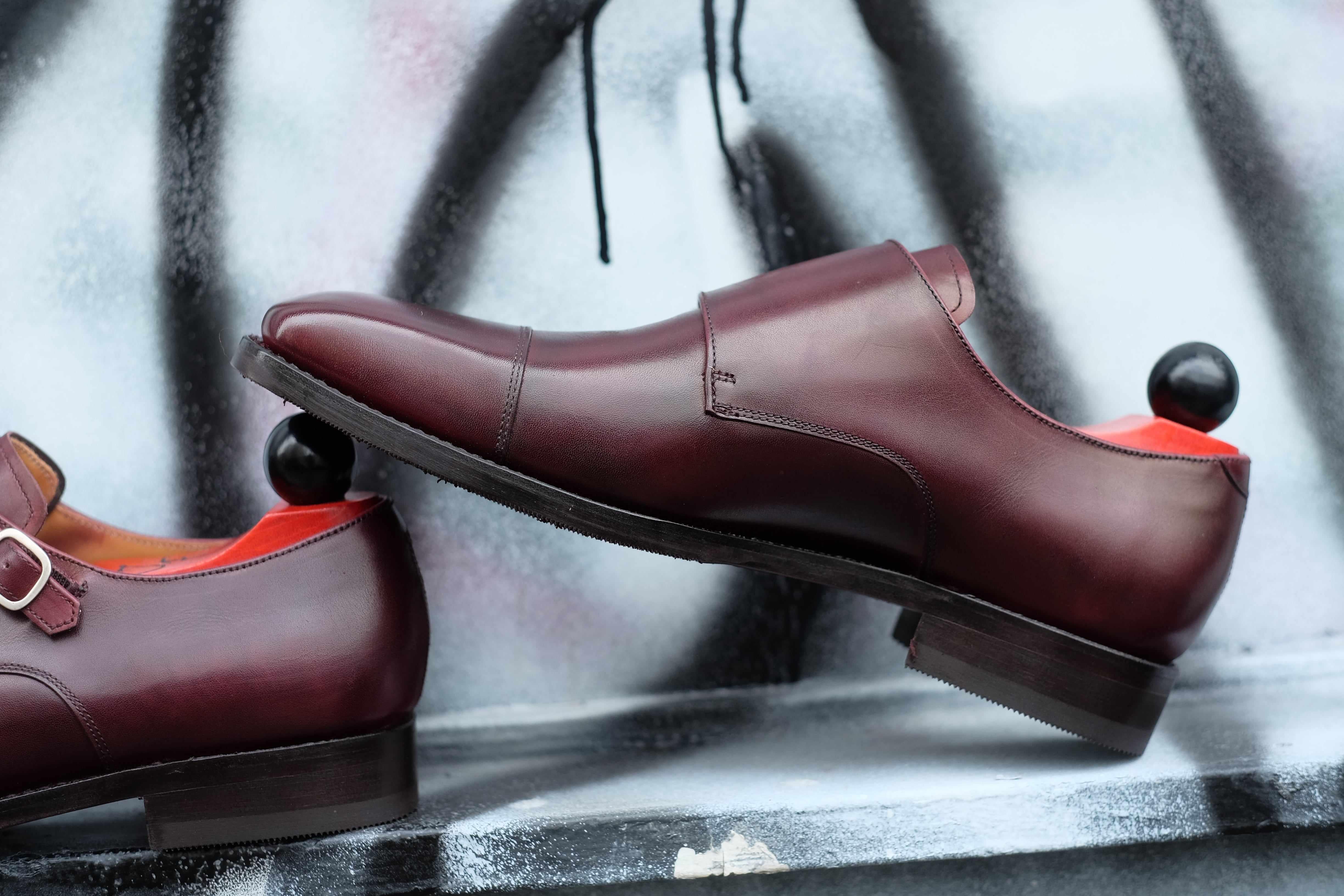 Sammamish - Sangria Calf-Double Monk Straps Monkstraps-J.FitzPatrick Footwear