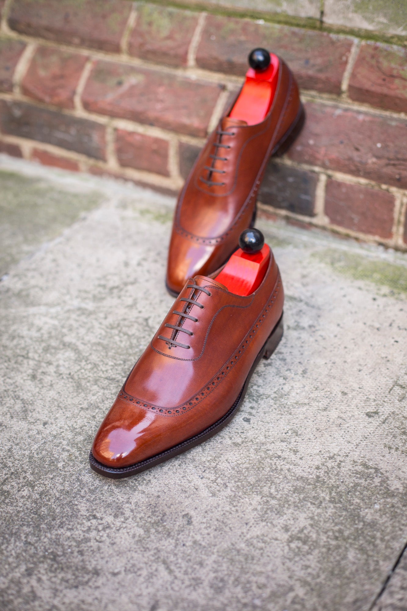 Sebastien - MTO - Auburn Calf - LPB Last - Single Leather Sole-Made To Order U Wing Longwing Brogue Adelaide Oxfords-J.FitzPatrick Footwear