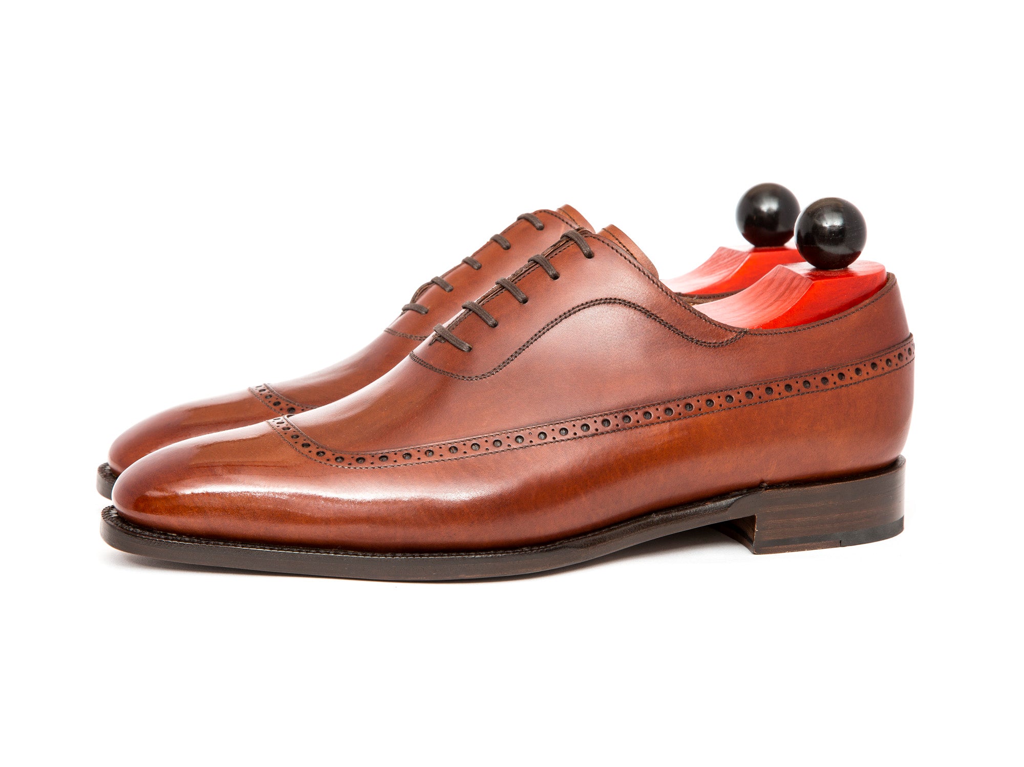 Sebastien - MTO - Auburn Calf - LPB Last - Single Leather Sole-Made To Order U Wing Longwing Brogue Adelaide Oxfords-J.FitzPatrick Footwear