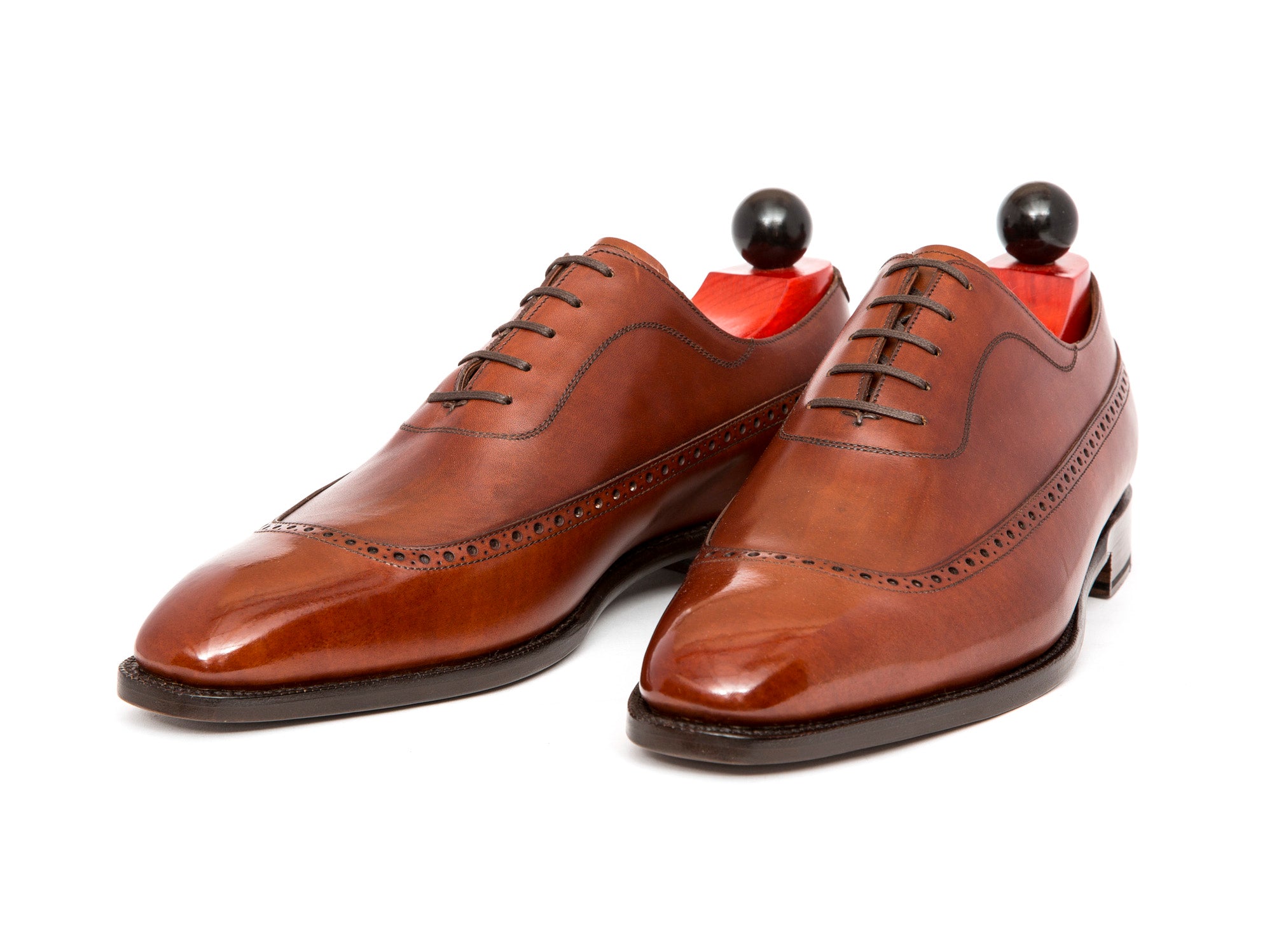 Sebastien - MTO - Auburn Calf - LPB Last - Single Leather Sole-Made To Order U Wing Longwing Brogue Adelaide Oxfords-J.FitzPatrick Footwear