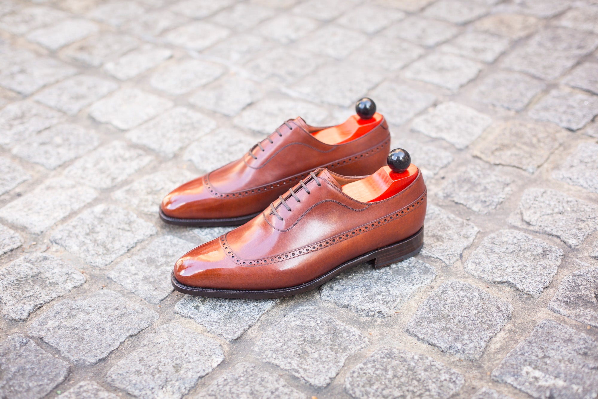 Sebastien - MTO - Auburn Calf - LPB Last - Single Leather Sole-Made To Order U Wing Longwing Brogue Adelaide Oxfords-J.FitzPatrick Footwear