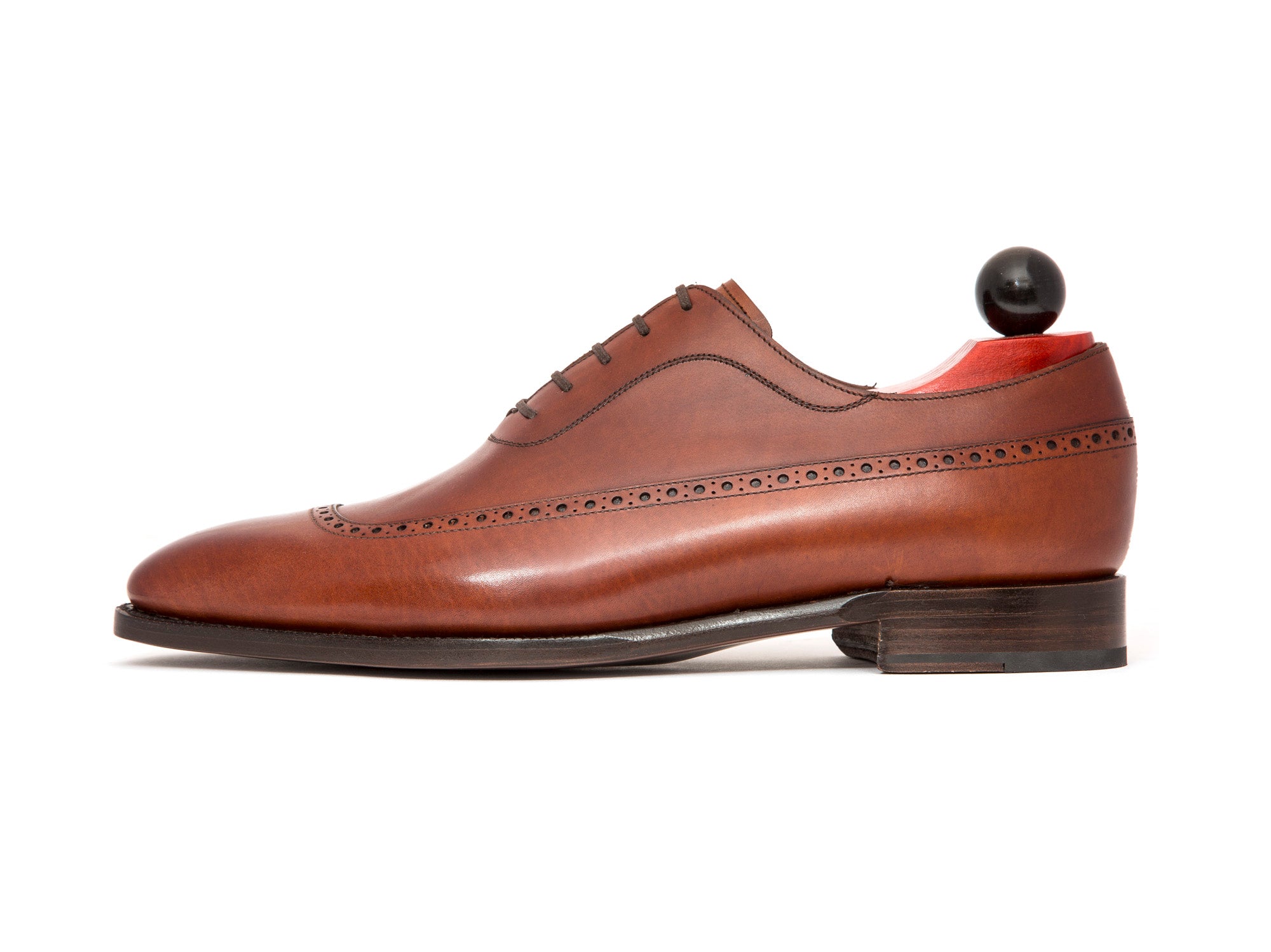 Sebastien - MTO - Auburn Calf - LPB Last - Single Leather Sole-Made To Order U Wing Longwing Brogue Adelaide Oxfords-J.FitzPatrick Footwear