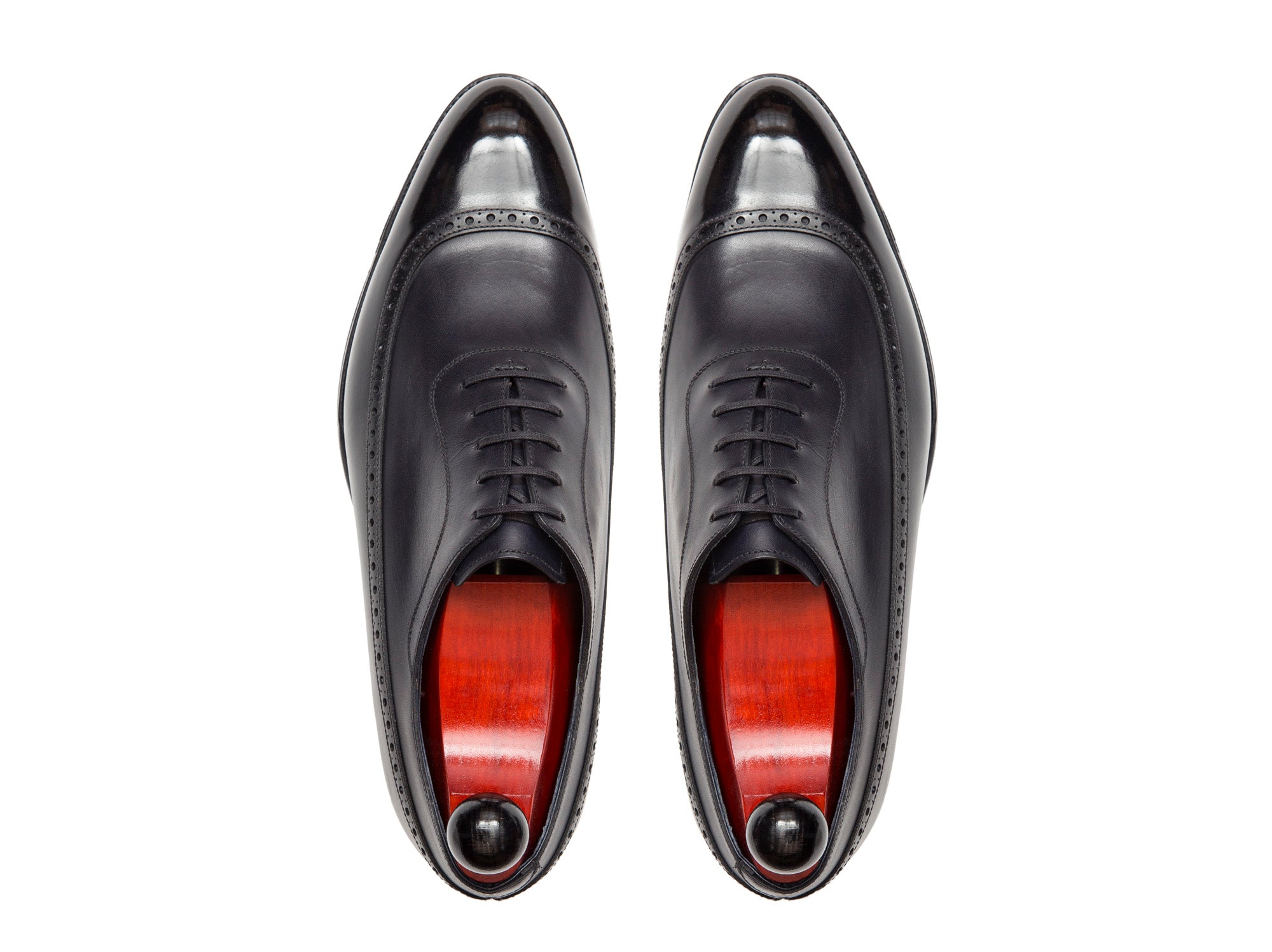 Sebastien - MTO - Black Calf / Midnight Calf - SEA Last - Single Leather Sole-Made To Order U Wing Longwing Brogue Adelaide Oxfords-J.FitzPatrick Footwear