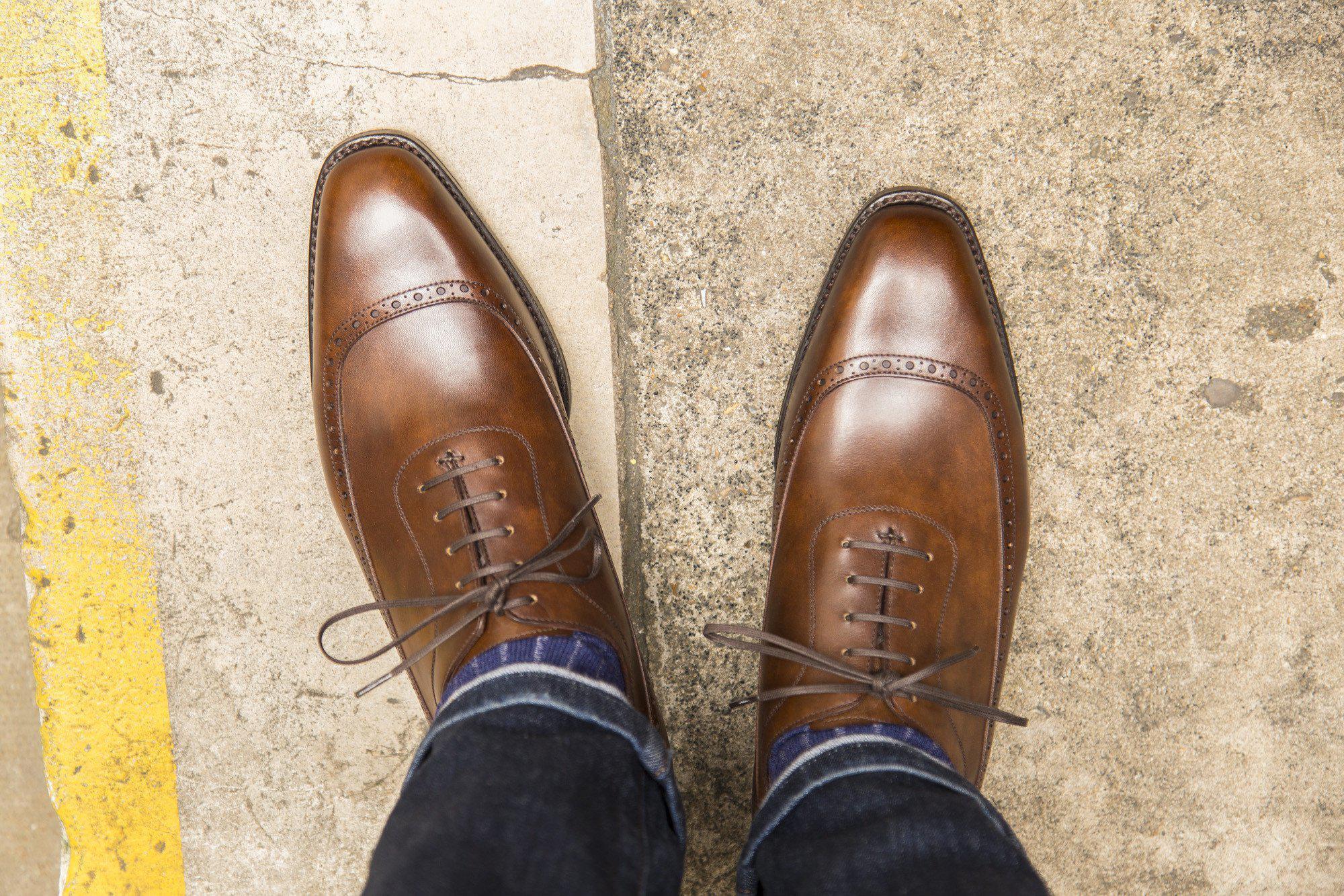 Sebastien - MTO - Copper Museum Calf - LPB Last - Single Leather Sole-Made To Order U Wing Longwing Brogue Adelaide Oxfords-J.FitzPatrick Footwear