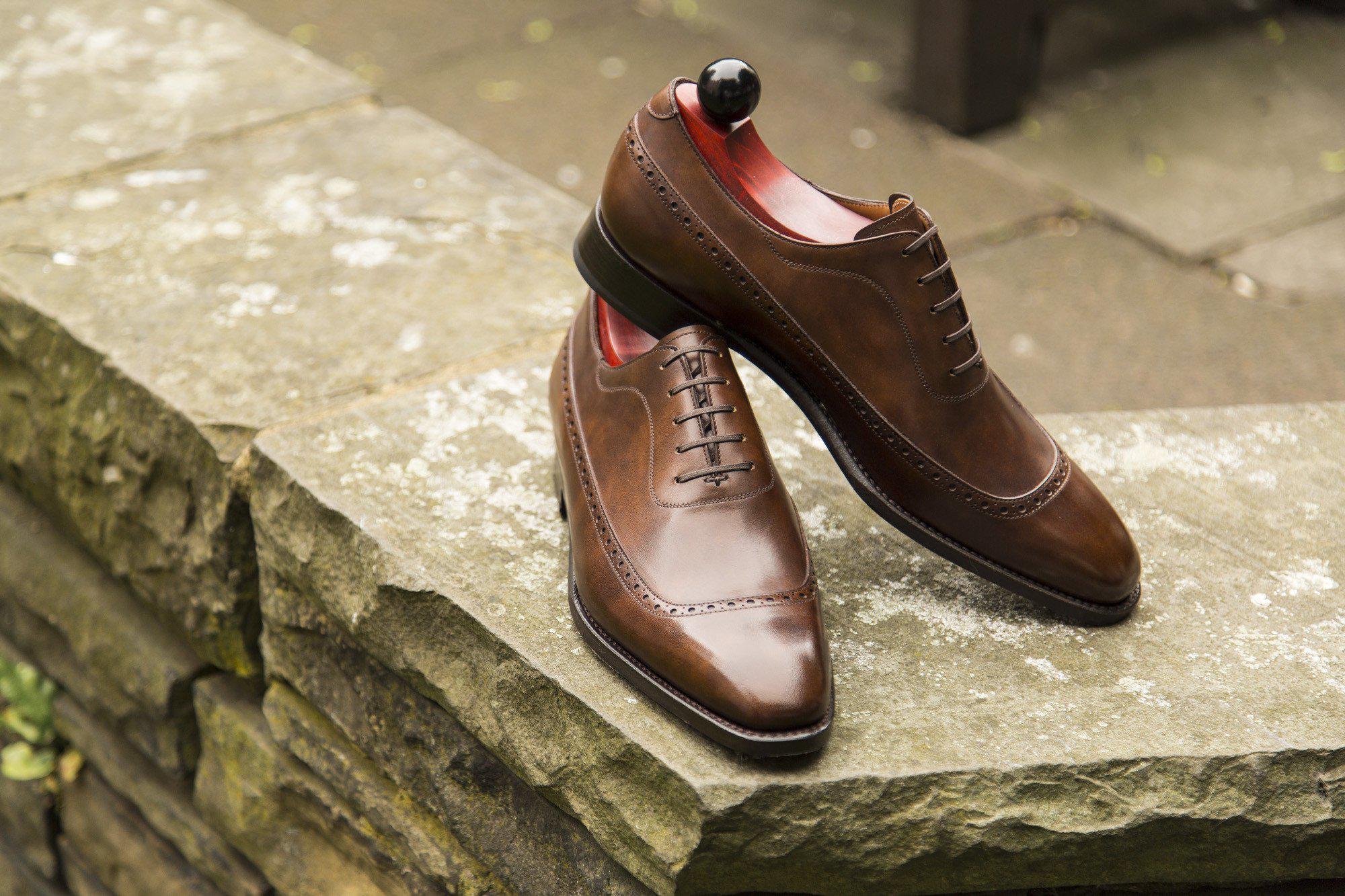 Sebastien - MTO - Copper Museum Calf - LPB Last - Single Leather Sole-Made To Order U Wing Longwing Brogue Adelaide Oxfords-J.FitzPatrick Footwear