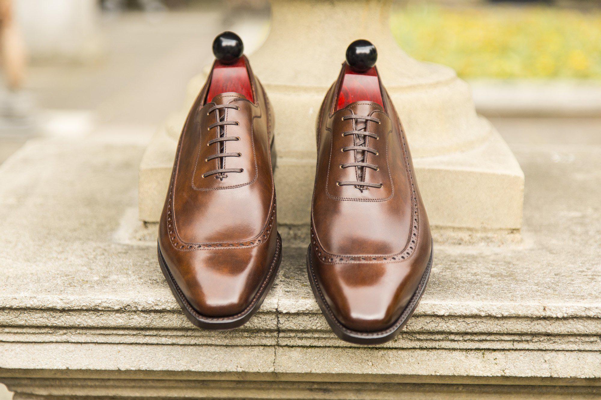 Sebastien - MTO - Copper Museum Calf - LPB Last - Single Leather Sole-Made To Order U Wing Longwing Brogue Adelaide Oxfords-J.FitzPatrick Footwear