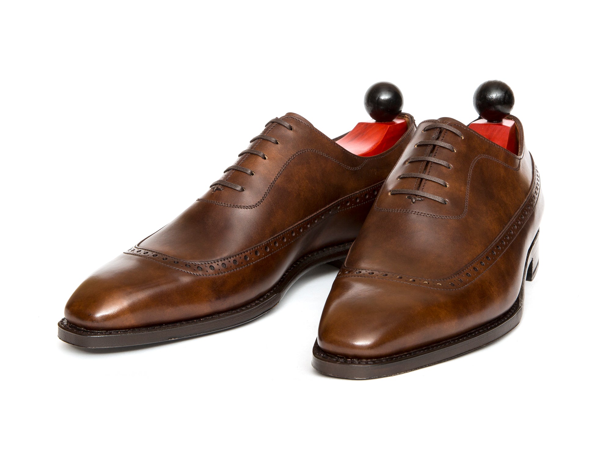 Sebastien - MTO - Copper Museum Calf - LPB Last - Single Leather Sole-Made To Order U Wing Longwing Brogue Adelaide Oxfords-J.FitzPatrick Footwear