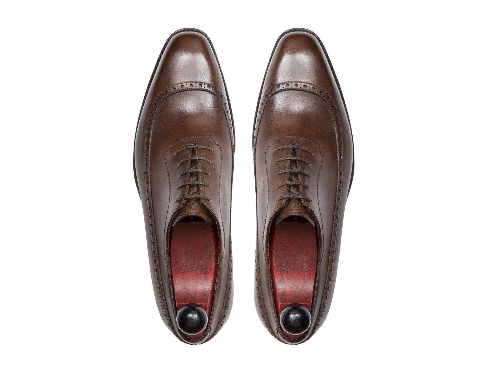 Sebastien - MTO - Copper Museum Calf - LPB Last - Single Leather Sole-Made To Order U Wing Longwing Brogue Adelaide Oxfords-J.FitzPatrick Footwear