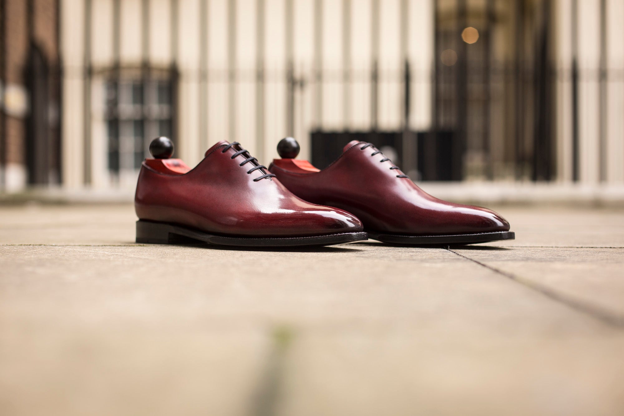 Skyway - MTO - Burgundy Calf - LPB Last - Single Leather Sole-Made To Order Plain Toe Classic Wholecut Whole Cut Oxfords-J.FitzPatrick Footwear