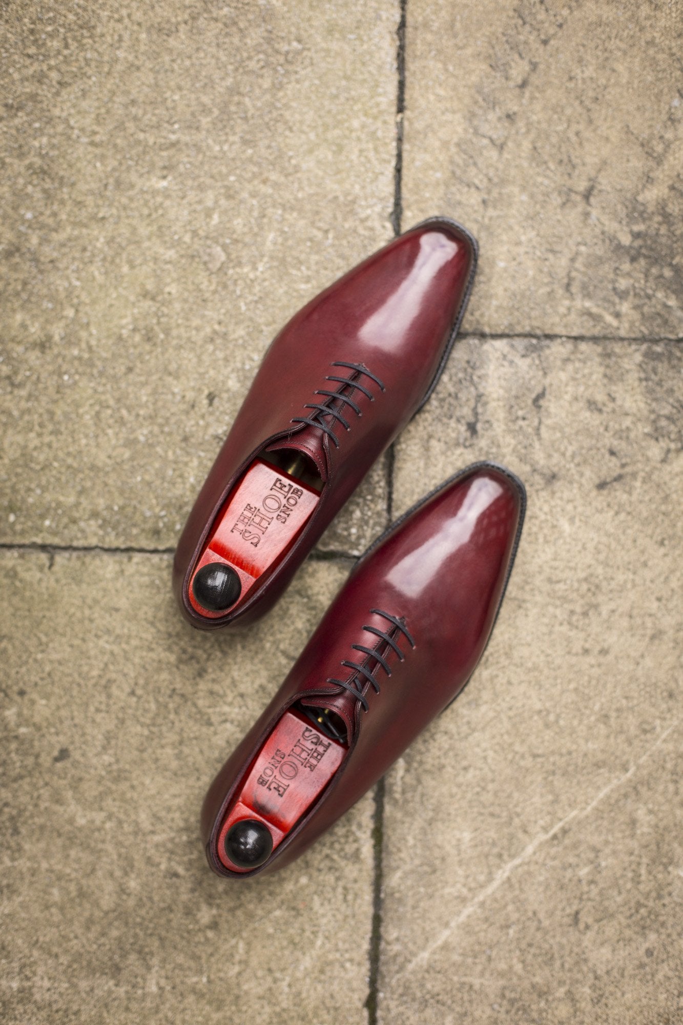 Skyway - MTO - Burgundy Calf - LPB Last - Single Leather Sole-Made To Order Plain Toe Classic Wholecut Whole Cut Oxfords-J.FitzPatrick Footwear