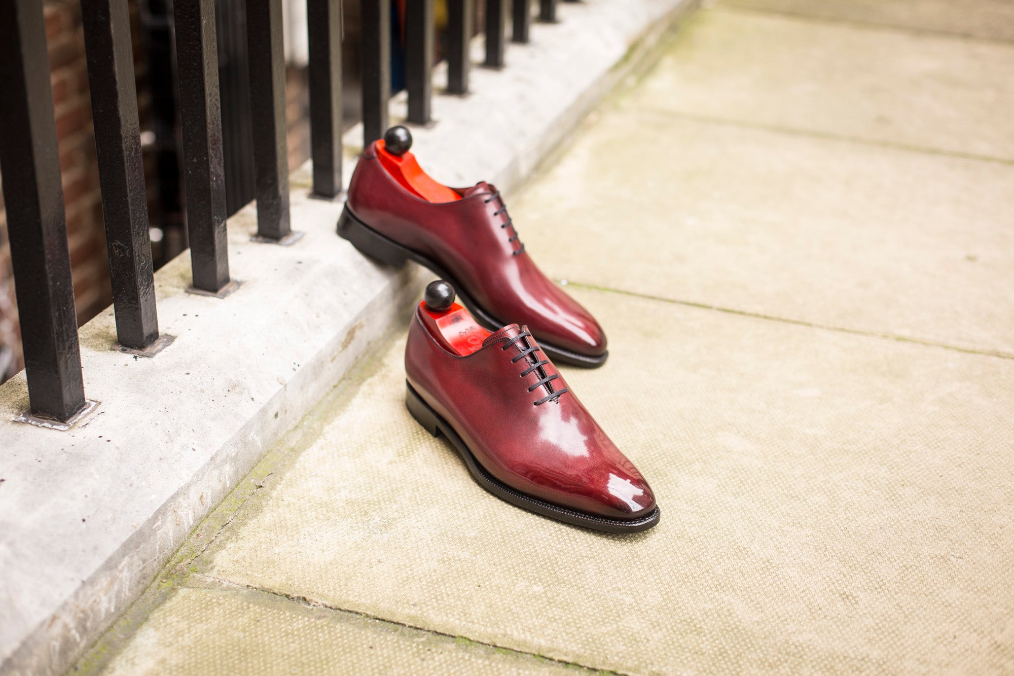 Skyway - MTO - Burgundy Calf - LPB Last - Single Leather Sole-Made To Order Plain Toe Classic Wholecut Whole Cut Oxfords-J.FitzPatrick Footwear