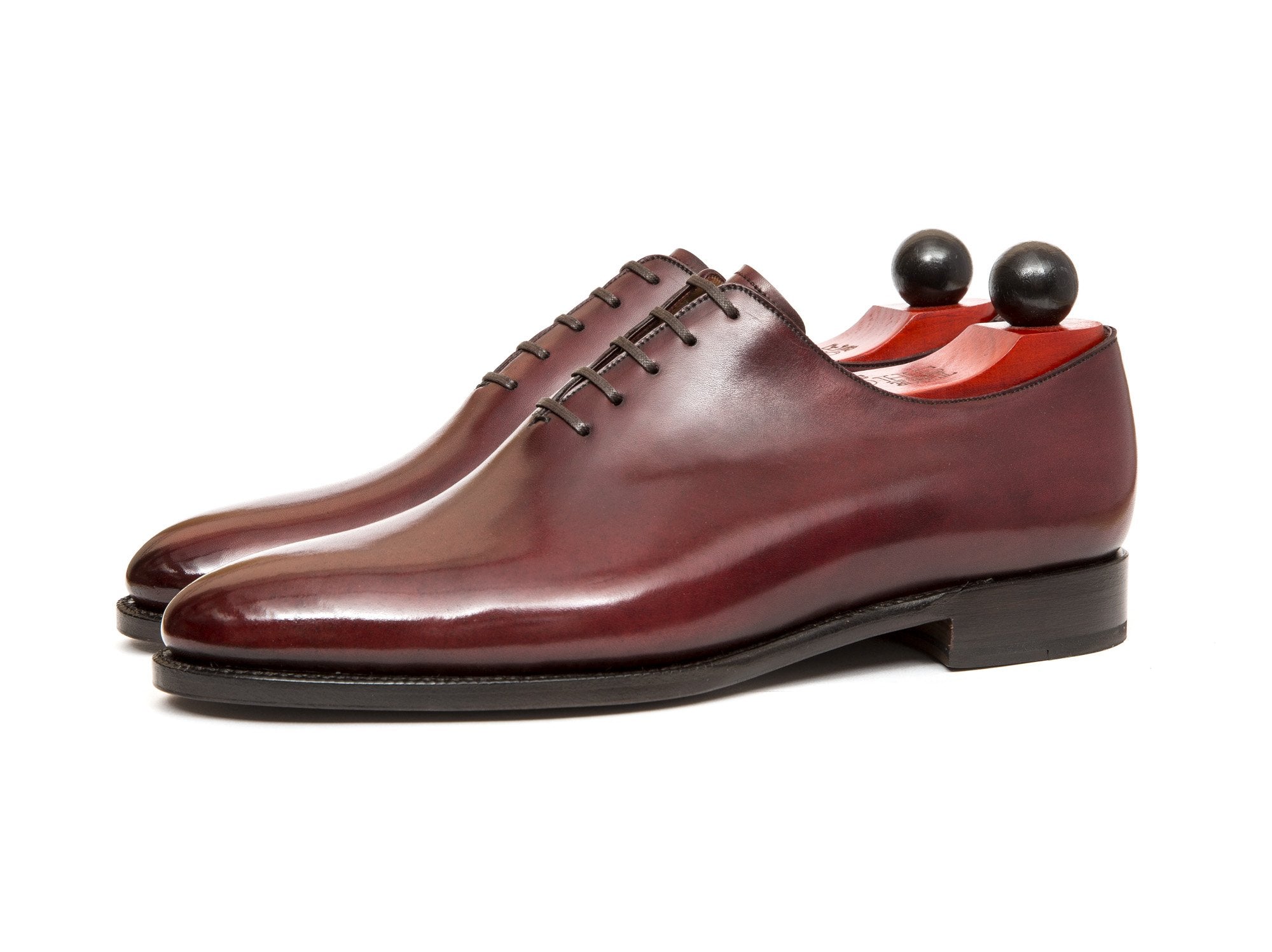 Skyway - MTO - Burgundy Calf - TMG Last - Single Leather Sole-Made To Order Plain Toe Classic Wholecut Whole Cut Oxfords-J.FitzPatrick Footwear