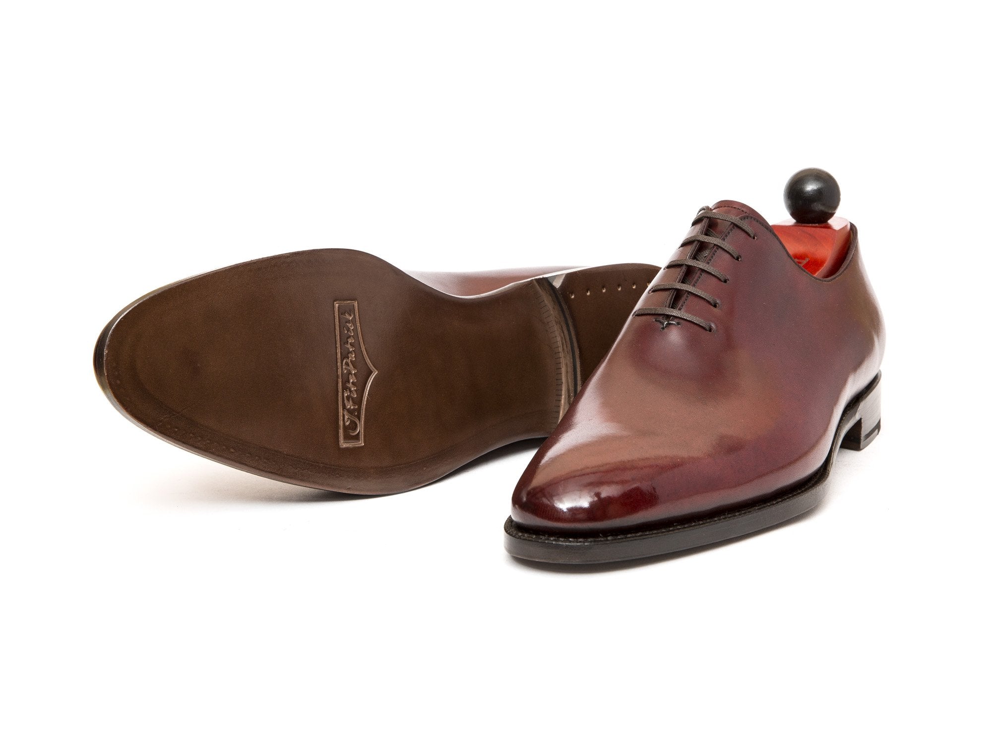 Skyway - MTO - Burgundy Calf - TMG Last - Single Leather Sole-Made To Order Plain Toe Classic Wholecut Whole Cut Oxfords-J.FitzPatrick Footwear