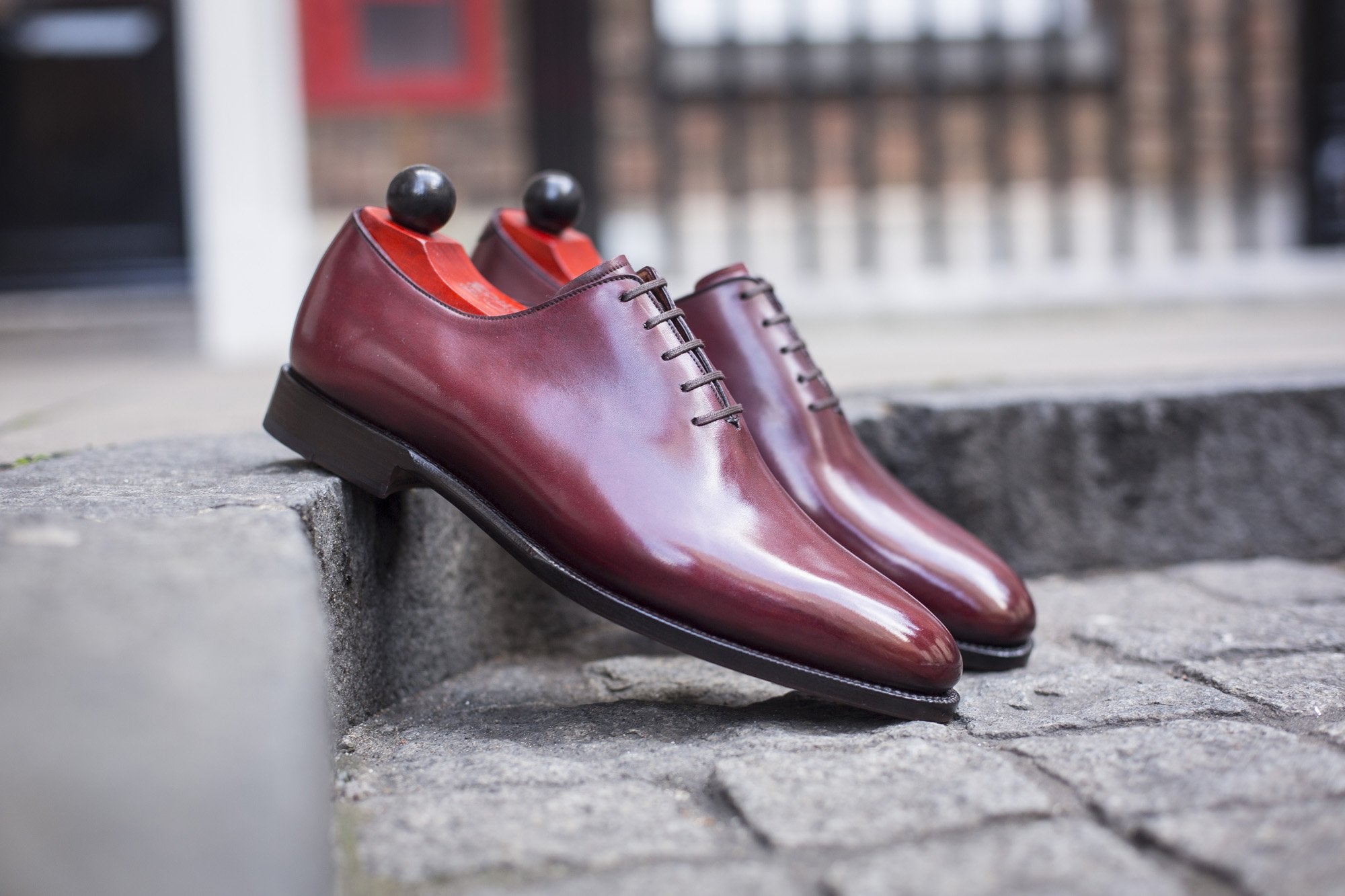 Skyway - MTO - Burgundy Calf - TMG Last - Single Leather Sole-Made To Order Plain Toe Classic Wholecut Whole Cut Oxfords-J.FitzPatrick Footwear