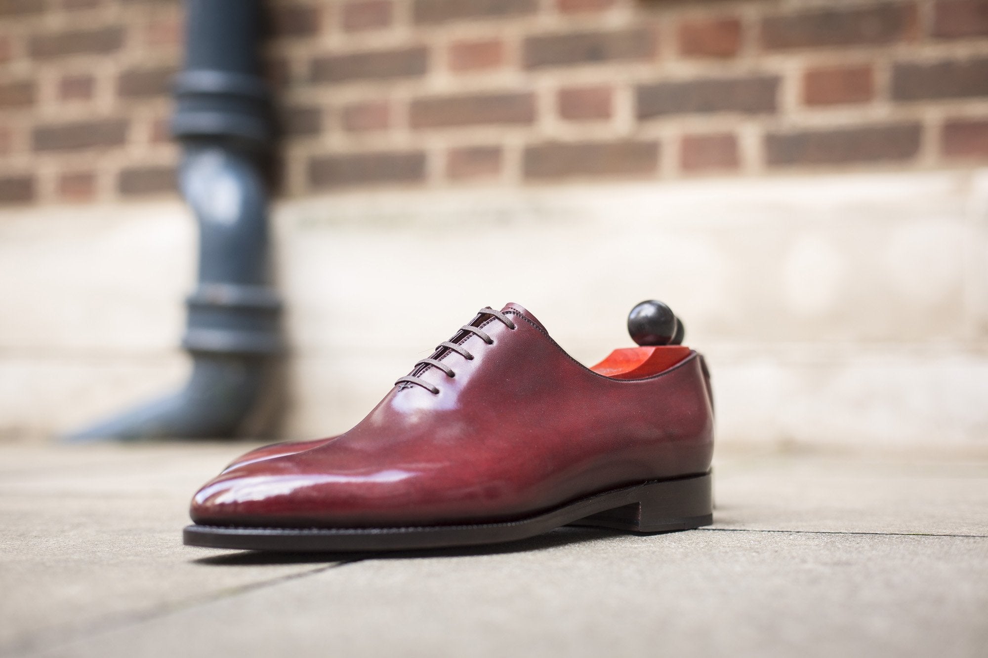Skyway - MTO - Burgundy Calf - TMG Last - Single Leather Sole-Made To Order Plain Toe Classic Wholecut Whole Cut Oxfords-J.FitzPatrick Footwear