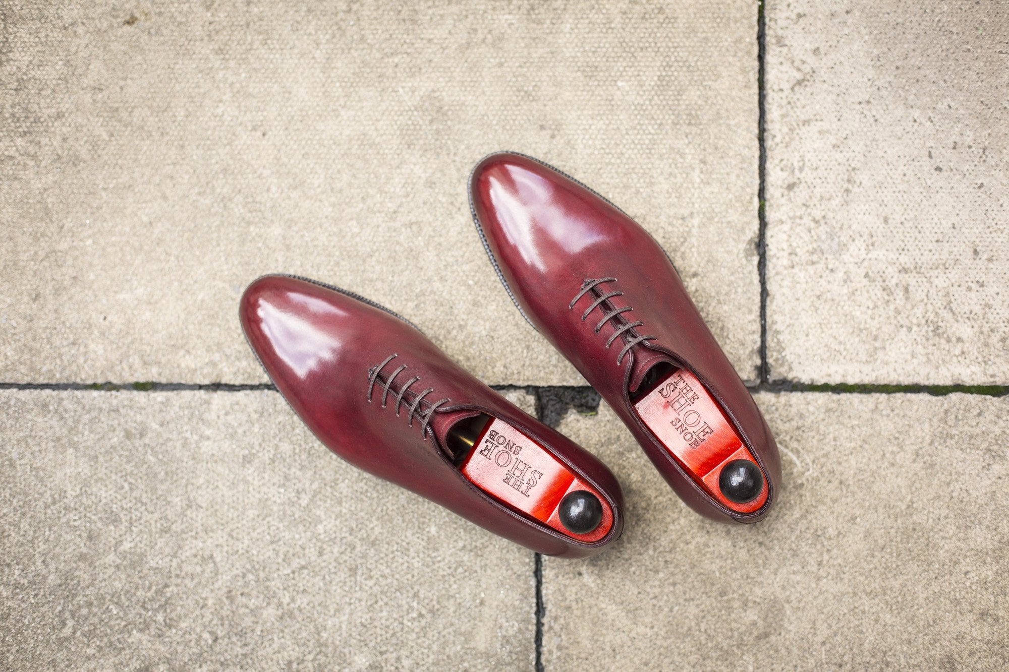 Skyway - MTO - Burgundy Calf - TMG Last - Single Leather Sole-Made To Order Plain Toe Classic Wholecut Whole Cut Oxfords-J.FitzPatrick Footwear