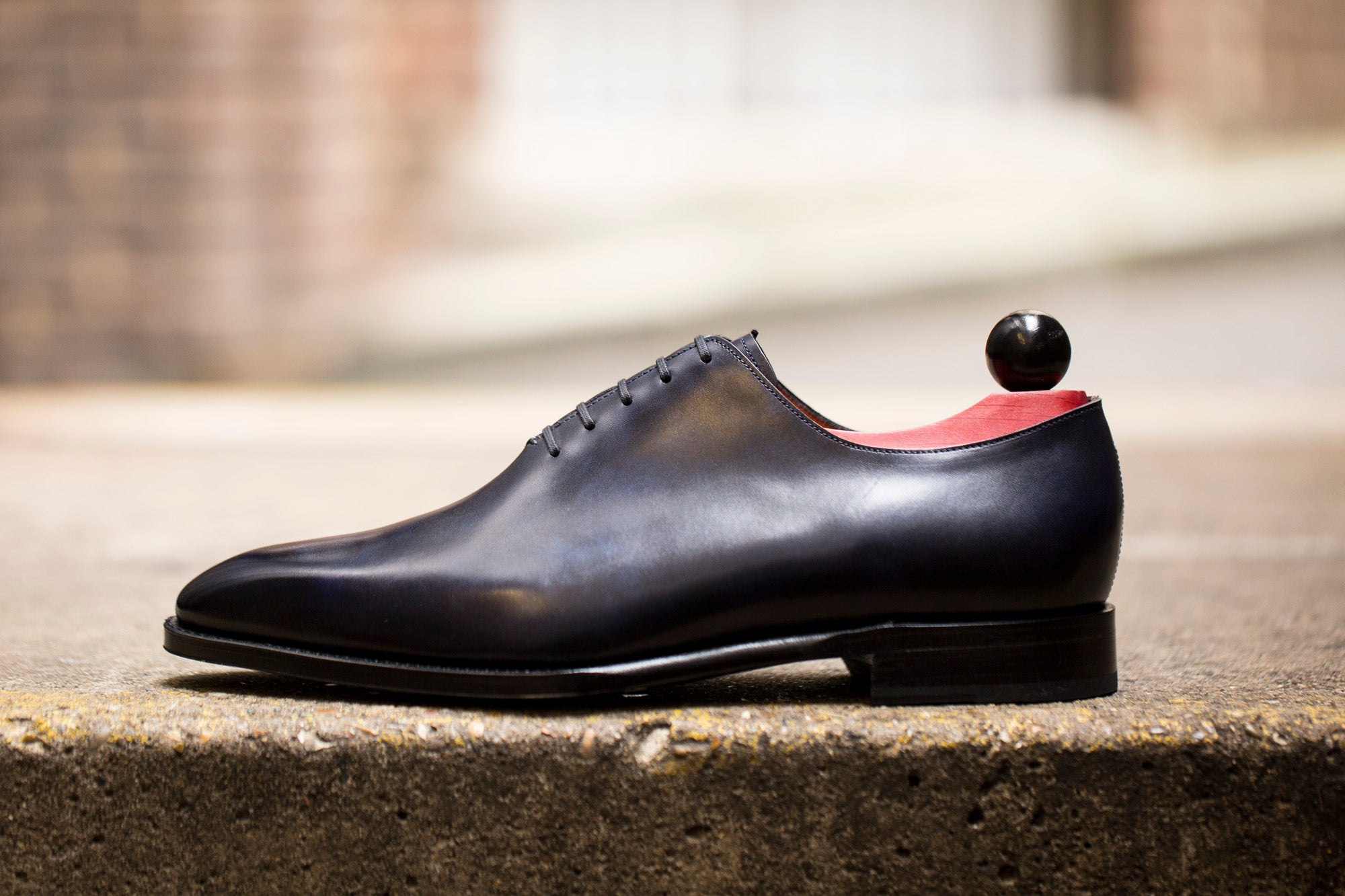 Skyway - MTO - Navy Museum Calf - LPB Last - Single Leather Sole-Made To Order Plain Toe Classic Wholecut Whole Cut Oxfords-J.FitzPatrick Footwear