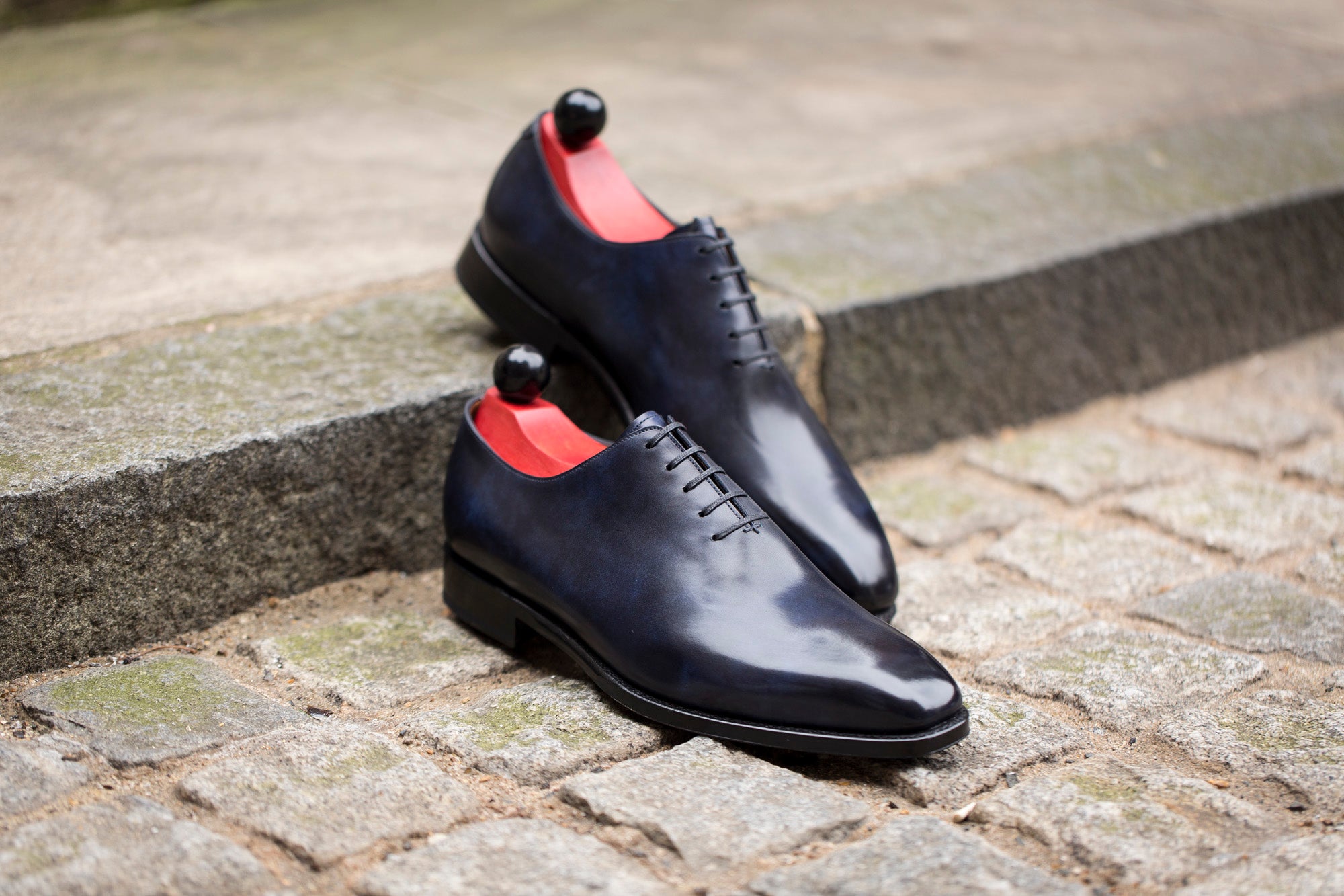 Skyway - MTO - Navy Museum Calf - LPB Last - Single Leather Sole-Made To Order Plain Toe Classic Wholecut Whole Cut Oxfords-J.FitzPatrick Footwear