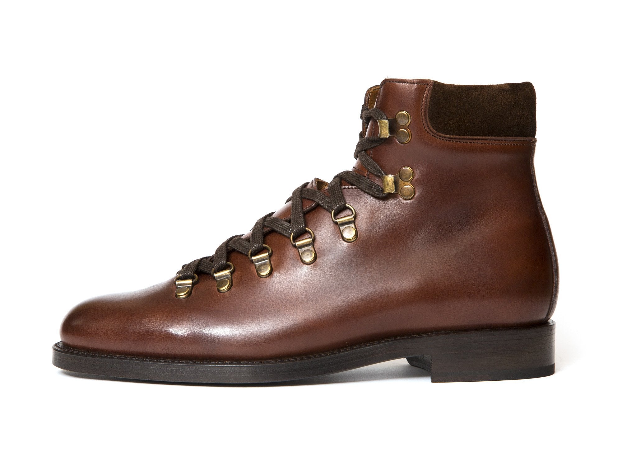 Snoqualmie - MTO - Cedar Calf / Brown Suede - NJF Last - Double Leather Sole-Made To Order Alpine Hiker Boots-J.FitzPatrick Footwear