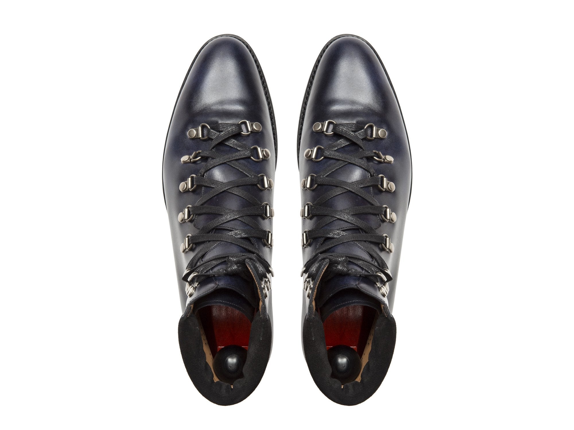 Snoqualmie - MTO - Navy Museum Calf / Black Suede - TMG Last - City Rubber Sole-Made To Order Alpine Hiker Boots-J.FitzPatrick Footwear