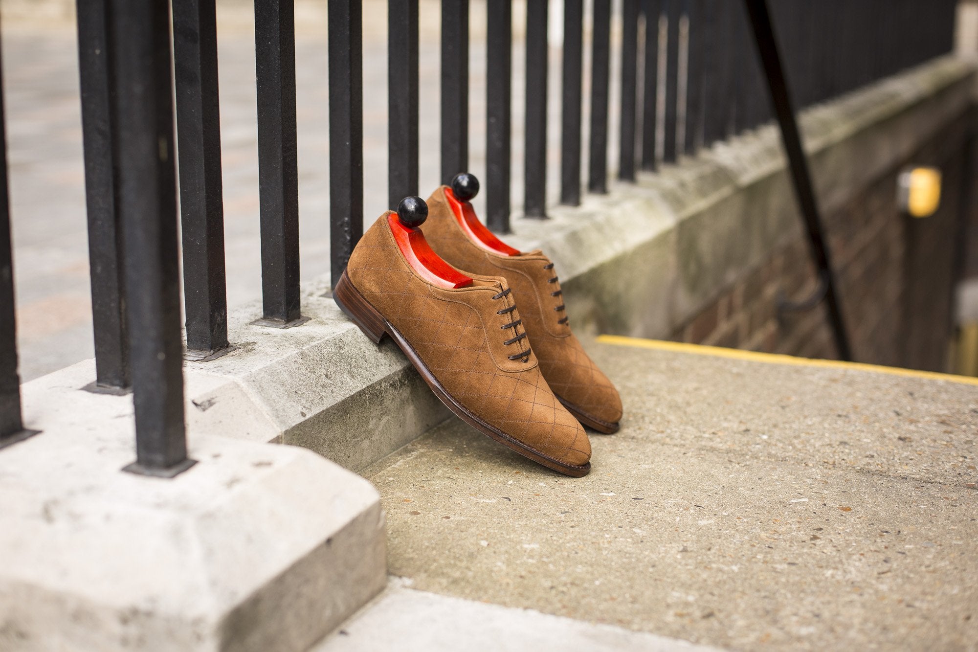 Spokane - MTO - Quilted Snuff Suede - NGT Last - Single Leather Sole-Made To Order Quilted Adelaide Oxfords-J.FitzPatrick Footwear