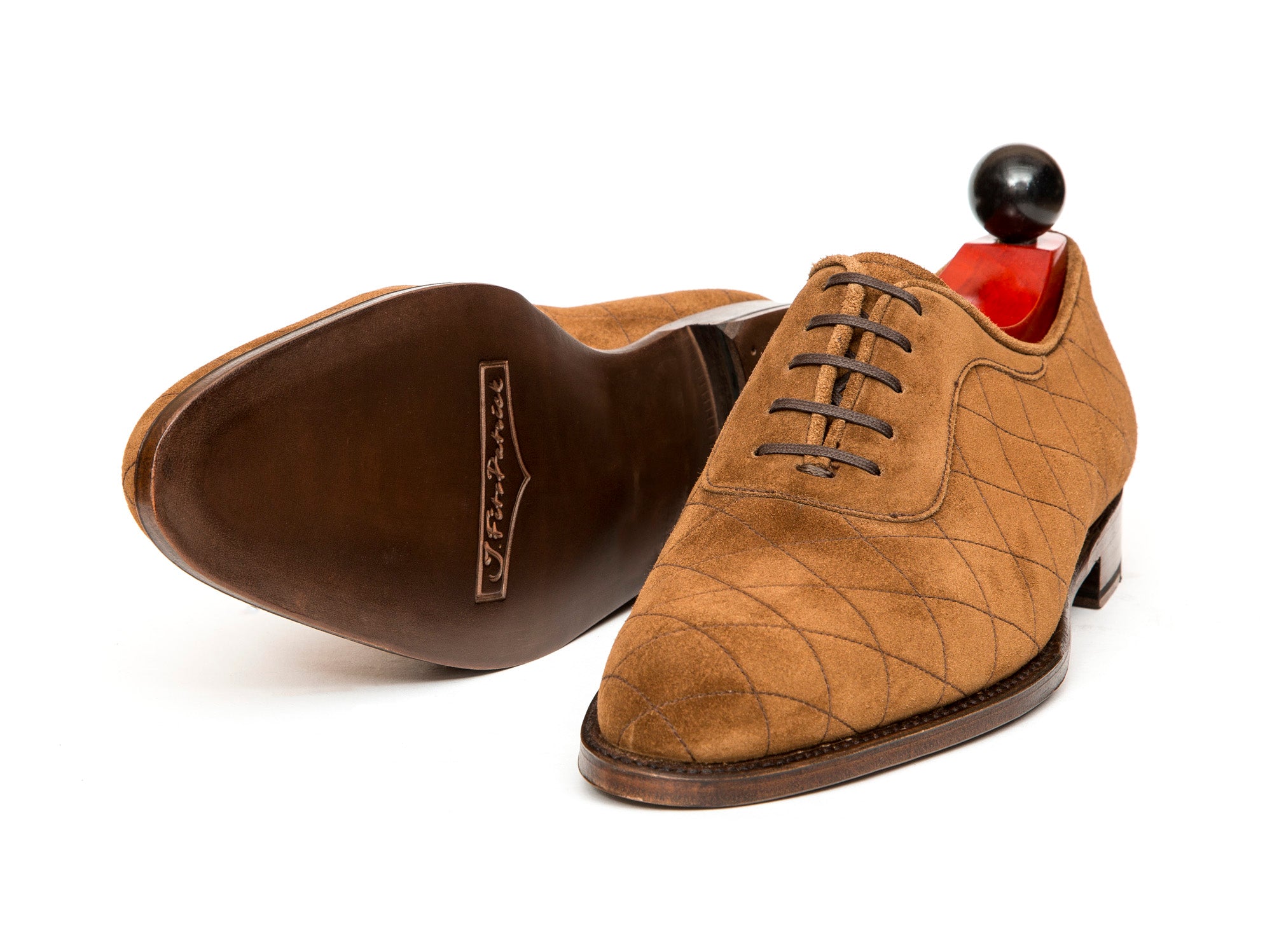 Spokane - MTO - Quilted Snuff Suede - NGT Last - Single Leather Sole-Made To Order Quilted Adelaide Oxfords-J.FitzPatrick Footwear